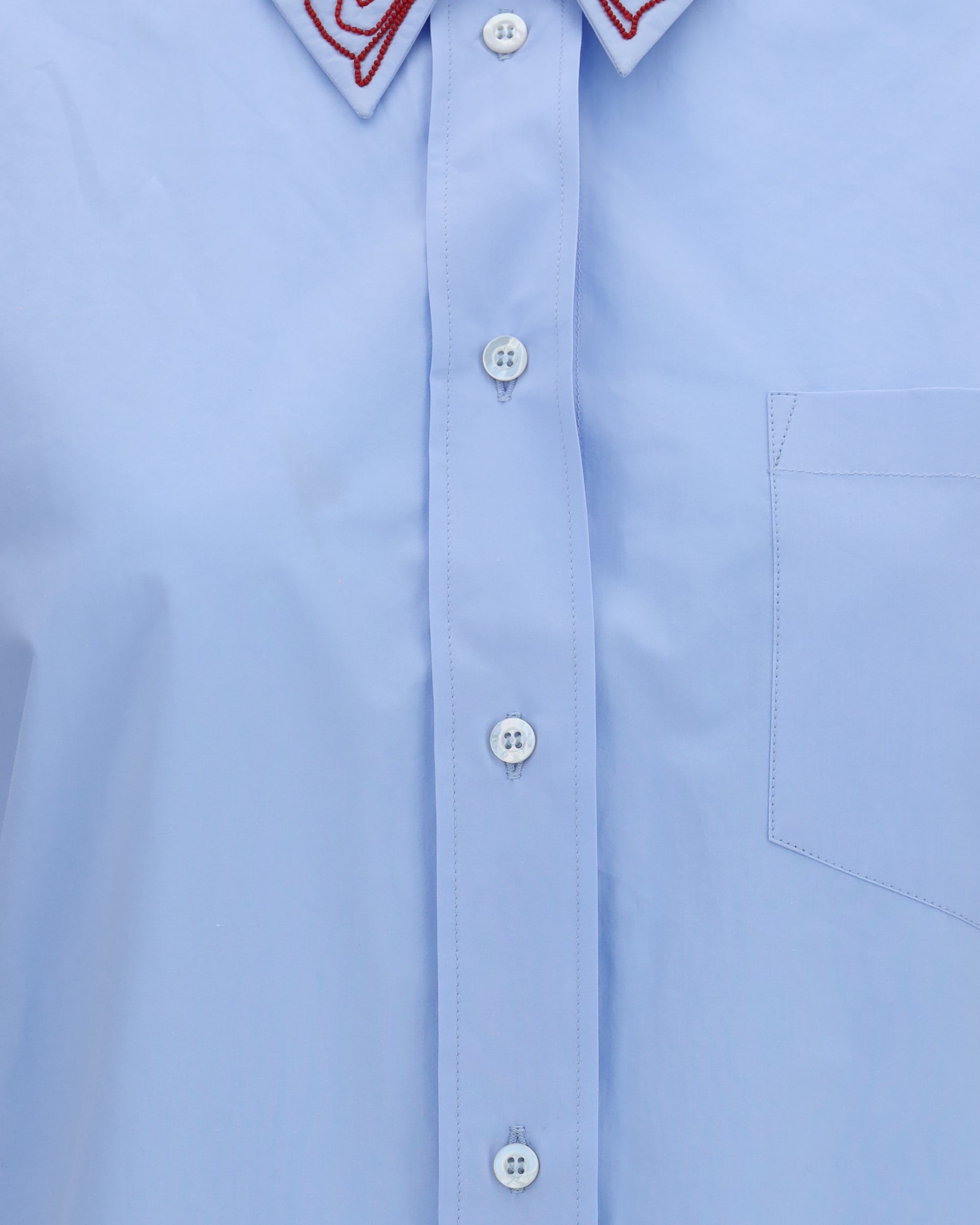 Fabiana Filippi Boyfriend Poplin Shirt With Embellished Collar
