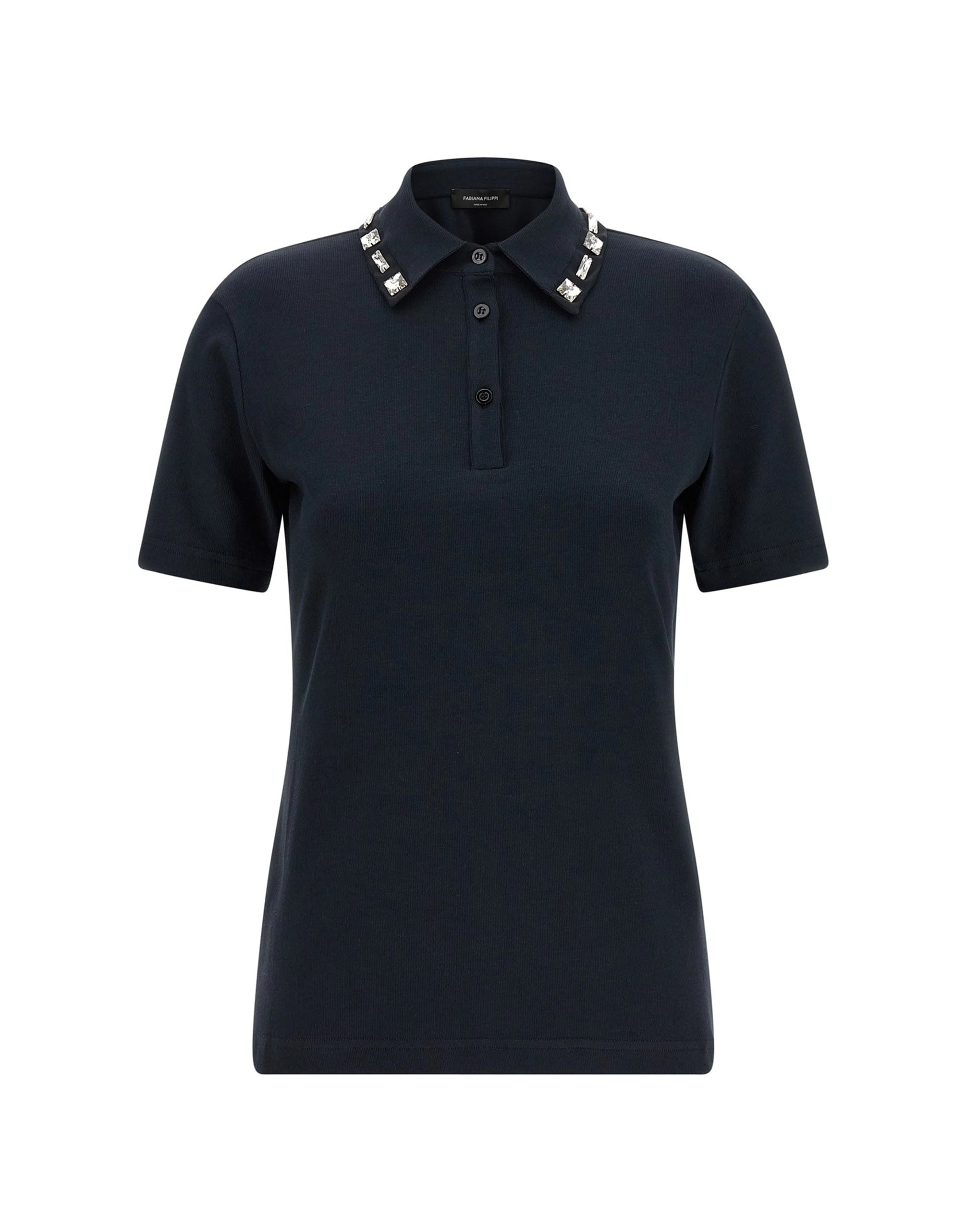 Fabiana Filippi Fabiana Filippi Crystal Collar Polo Shirt