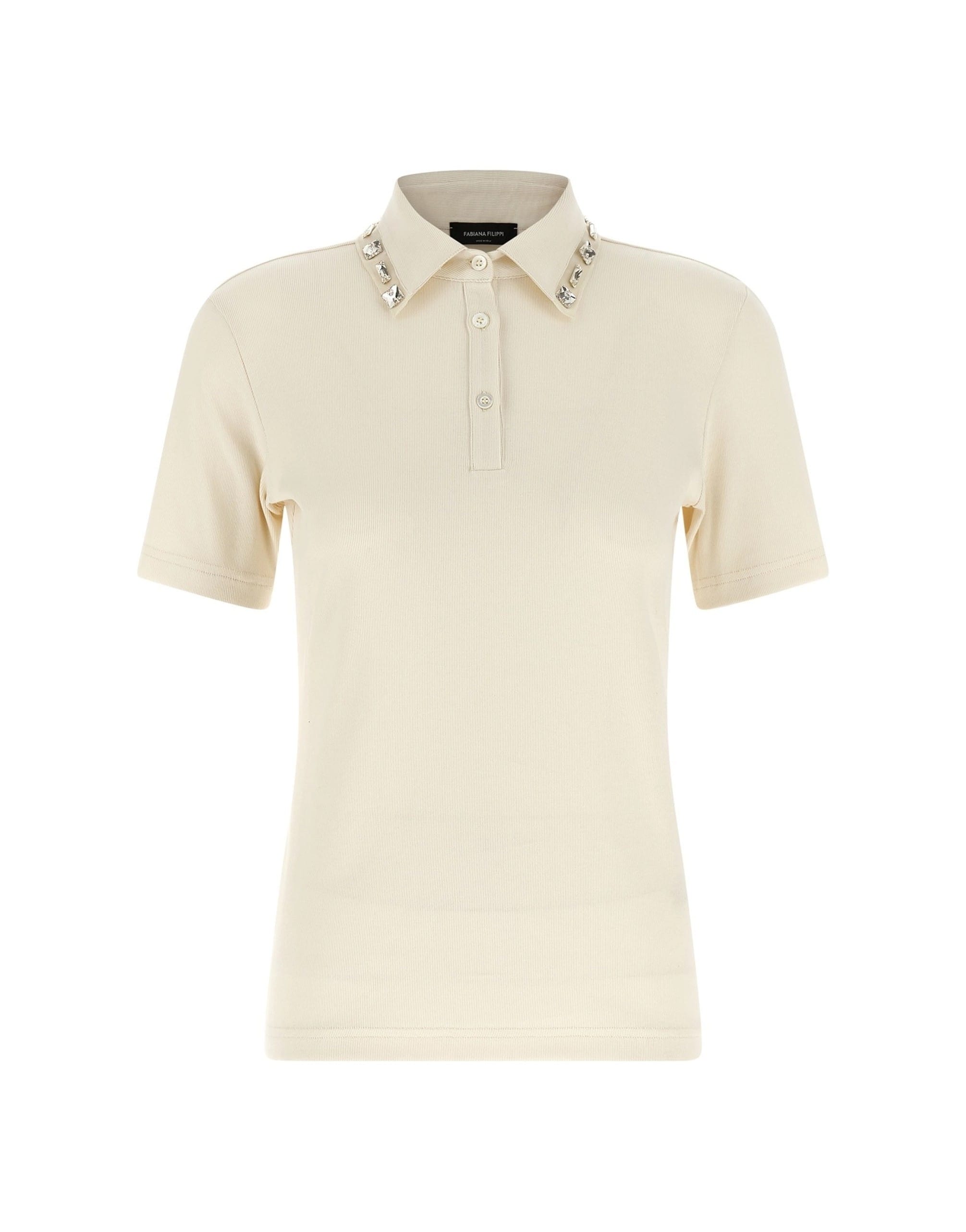 Fabiana Filippi Fabiana Filippi Crystal Collar Polo Shirt