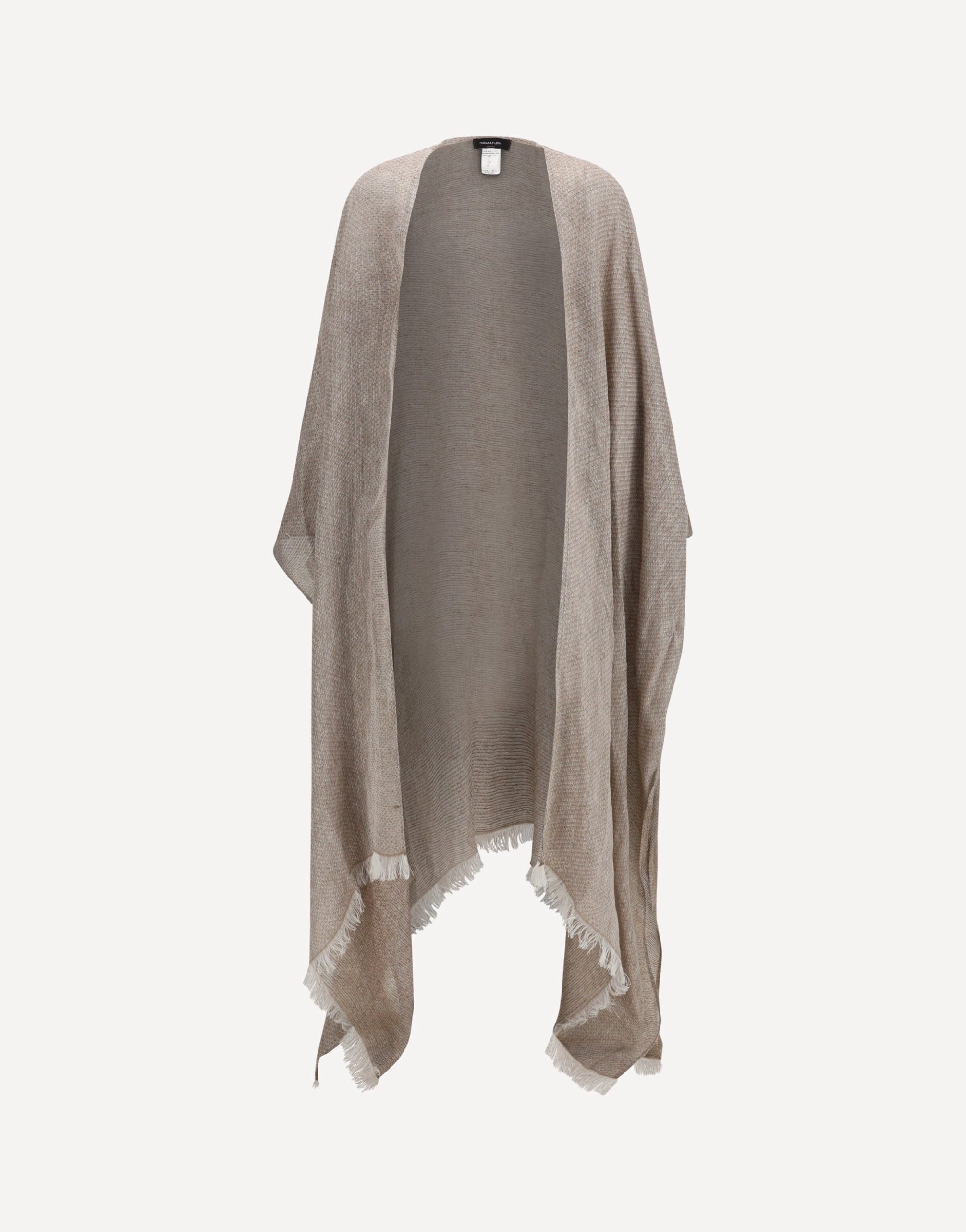 Fabiana Filippi Frayed Linen Cape