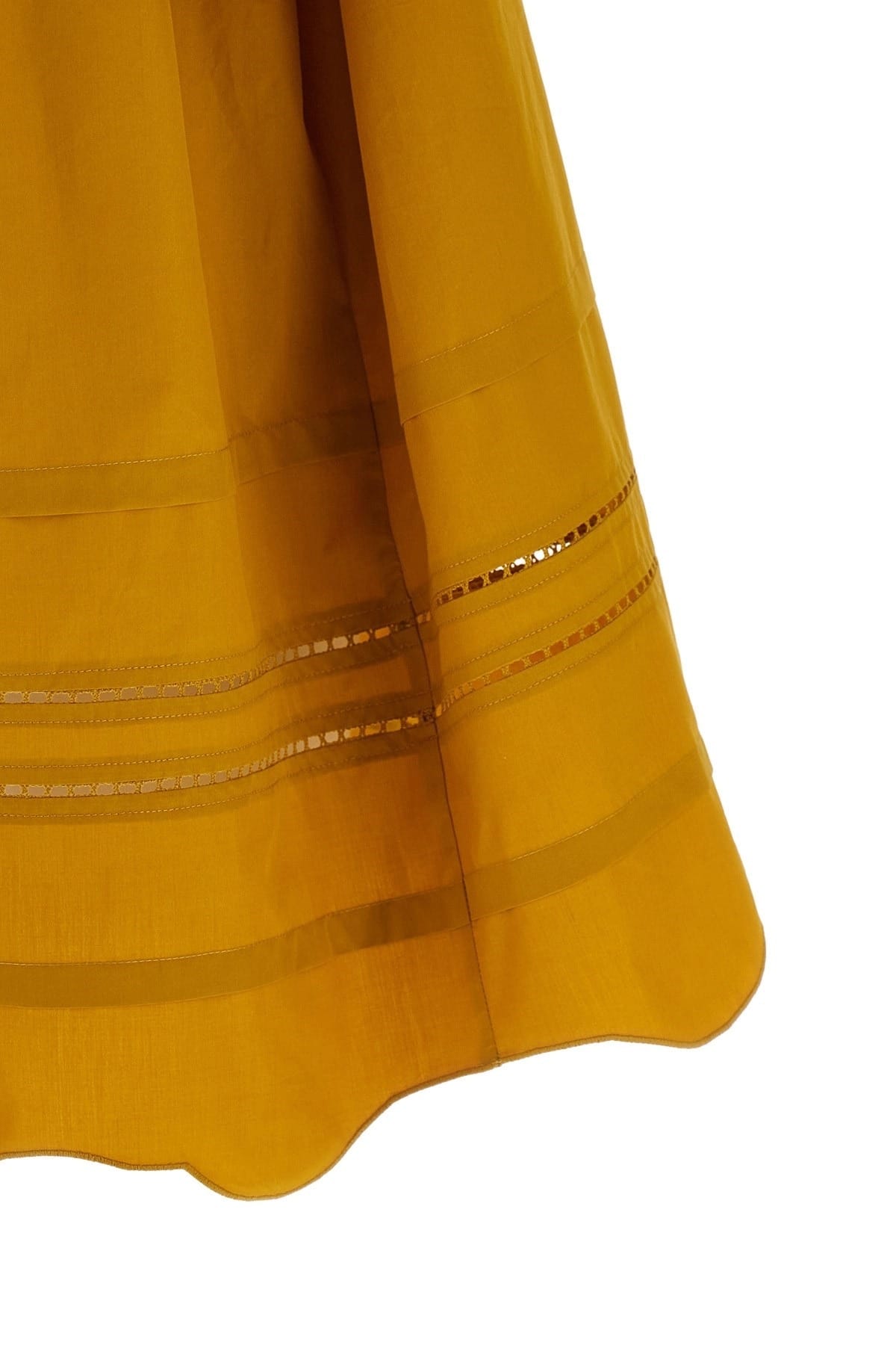 Fabiana Filippi Fabiana Filippi Loose Yellow Cotton Mini Dress