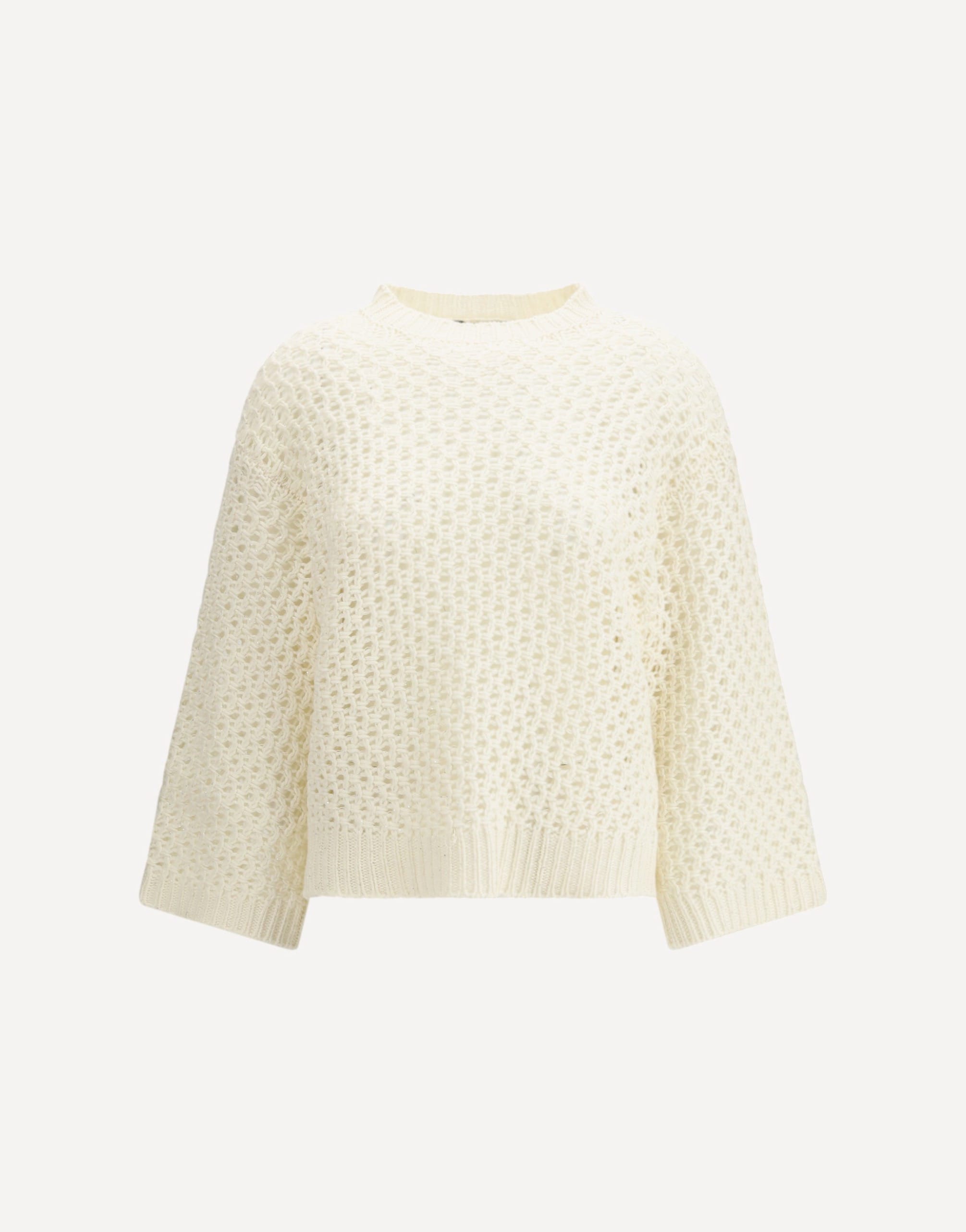 Fabiana Filippi Platinum Yarn Jumper With Micro Sequins