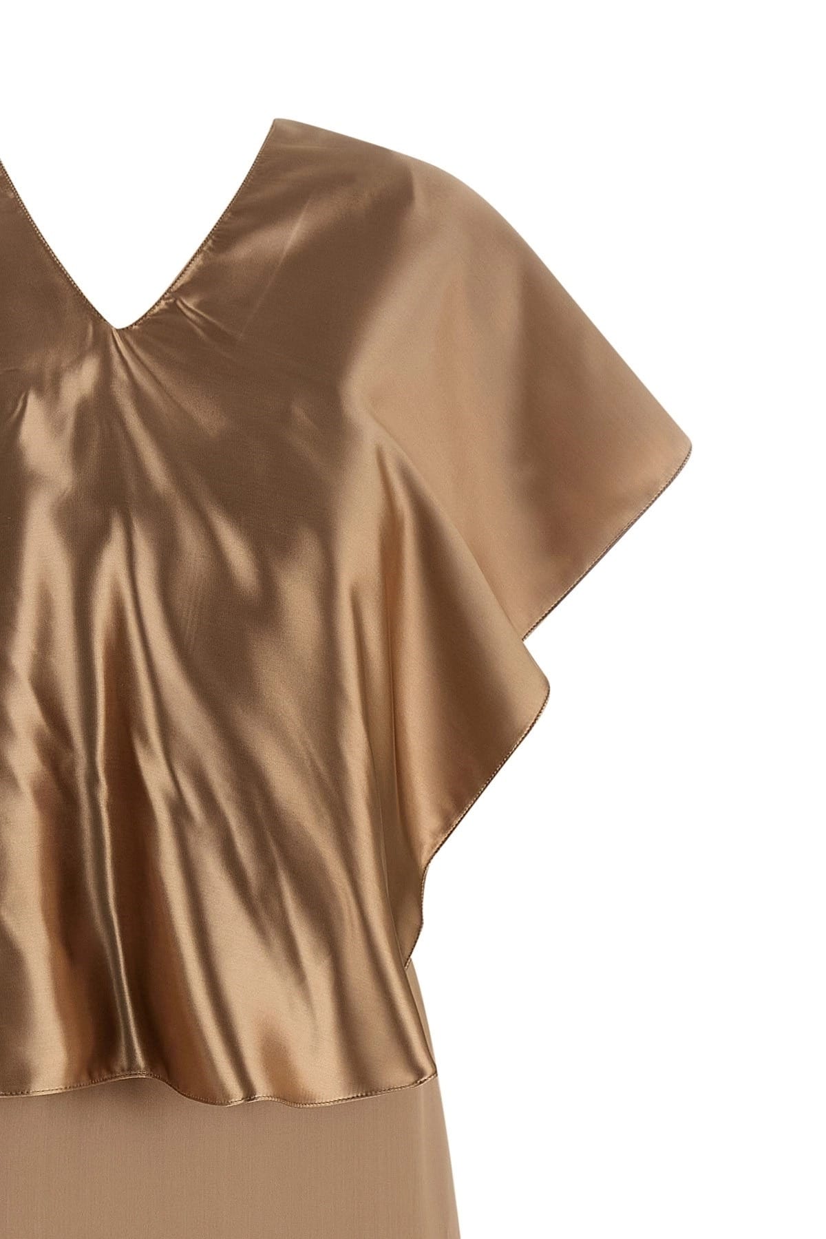 Fabiana Filippi Fabiana Filippi Satin Midi Dress With Cape