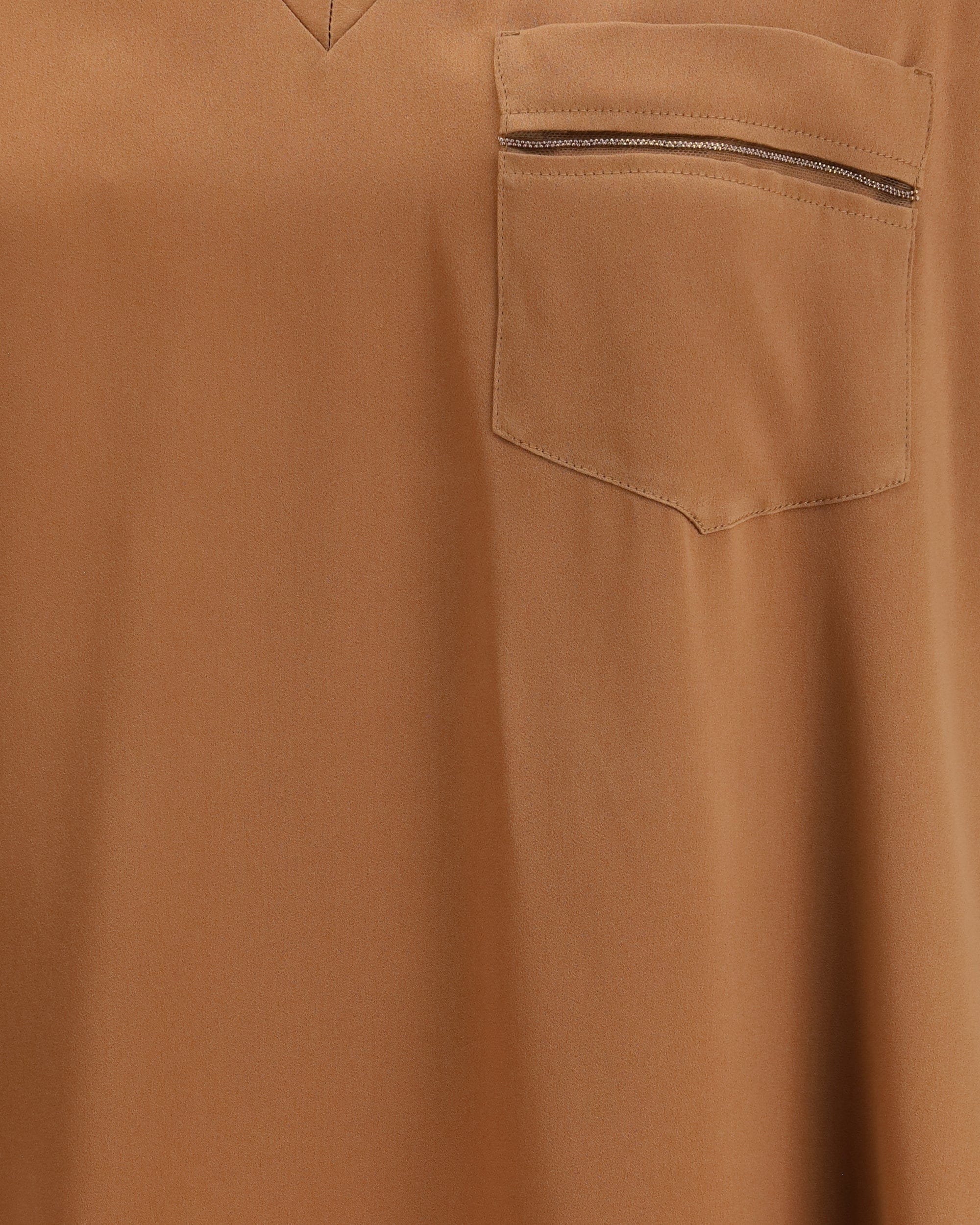 Fabiana Filippi Short-Sleeved T-Shirt With V-Neck And Front Pocket
