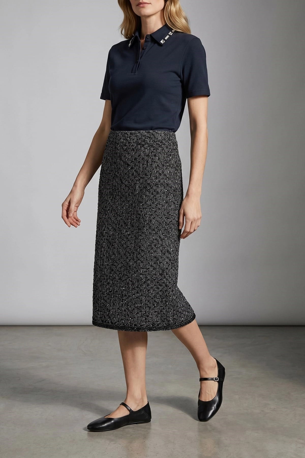 Fabiana Filippi Tweed Midi Skirt - alternate view