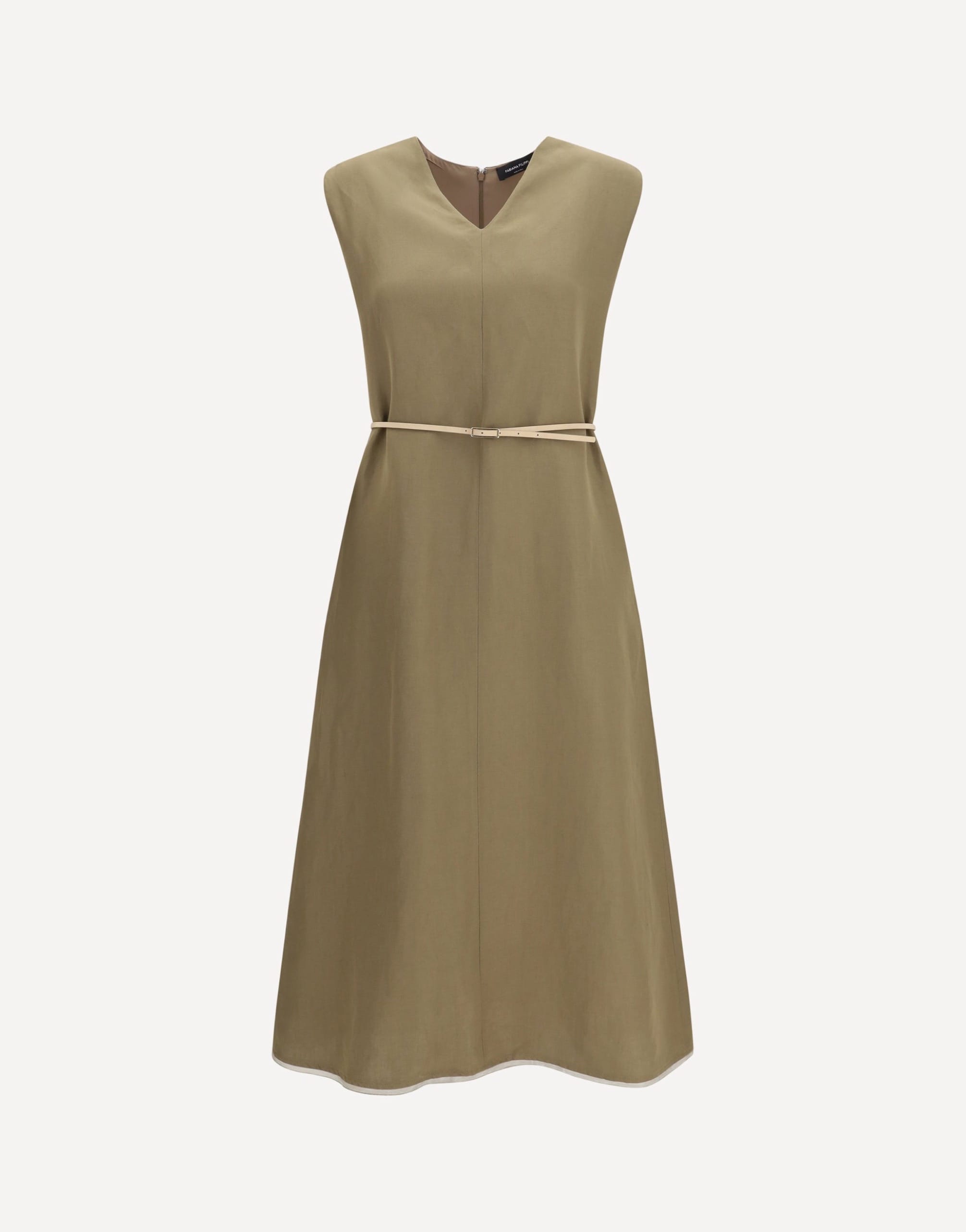 Fabiana Filippi V-Neck Belted Dress