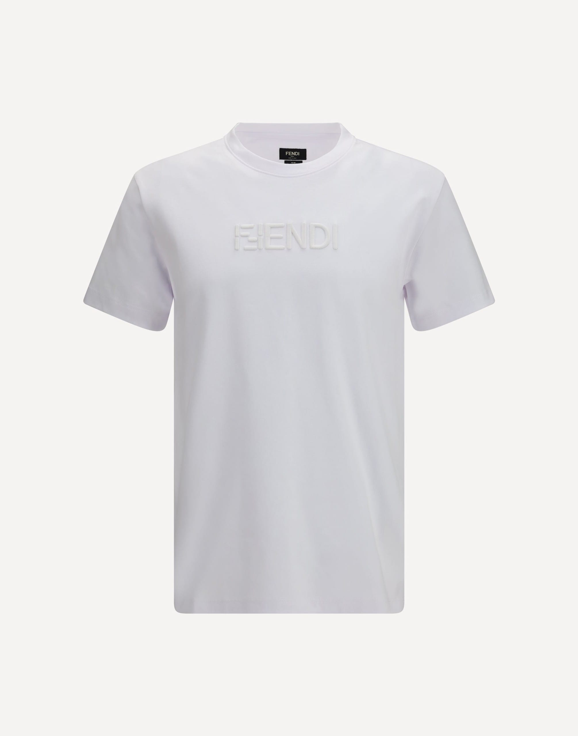 Fendi 100% Cotton Crew Neck T-Shirt