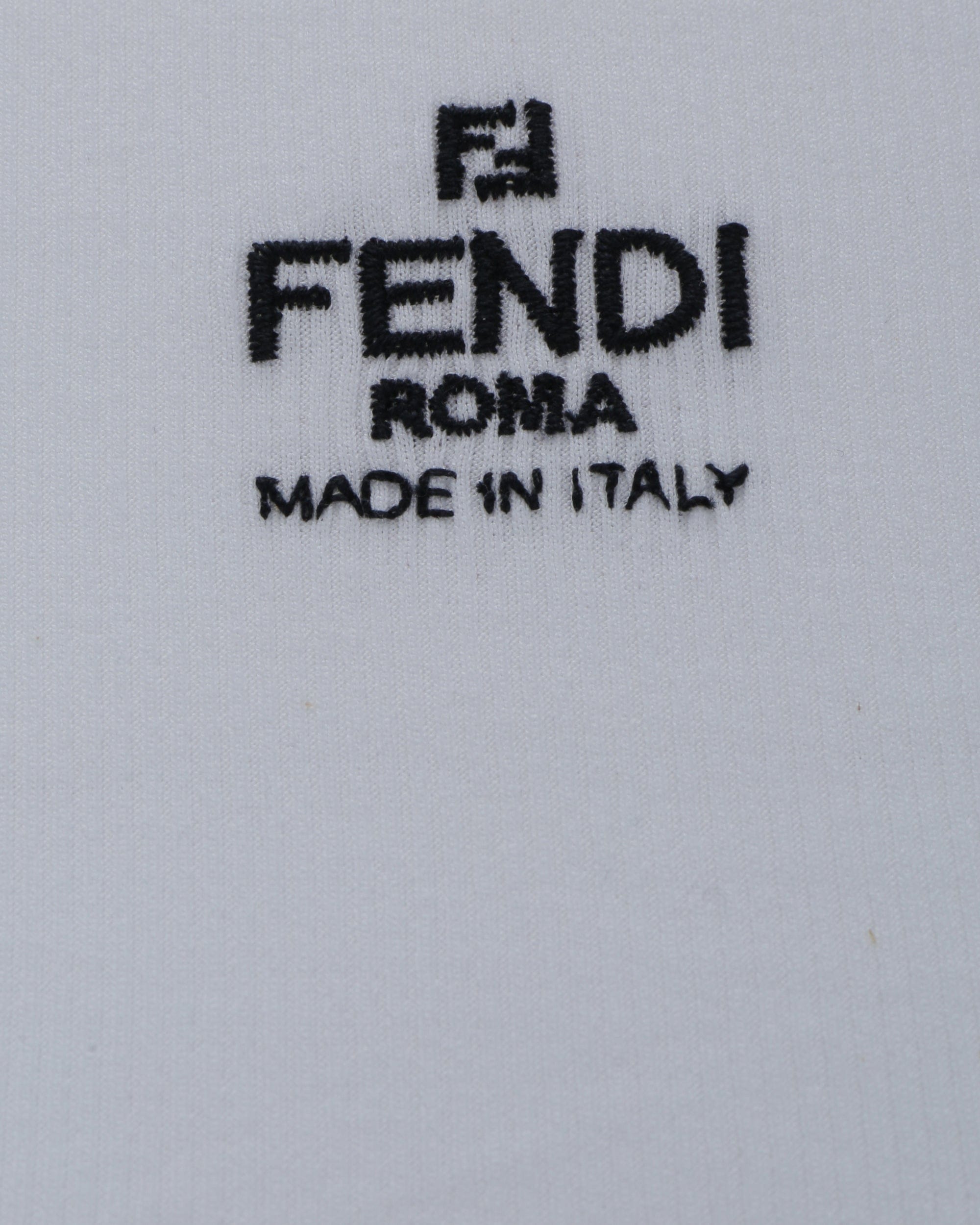 Fendi All-Over Ribbed Cotton T-Shirt With Monogram