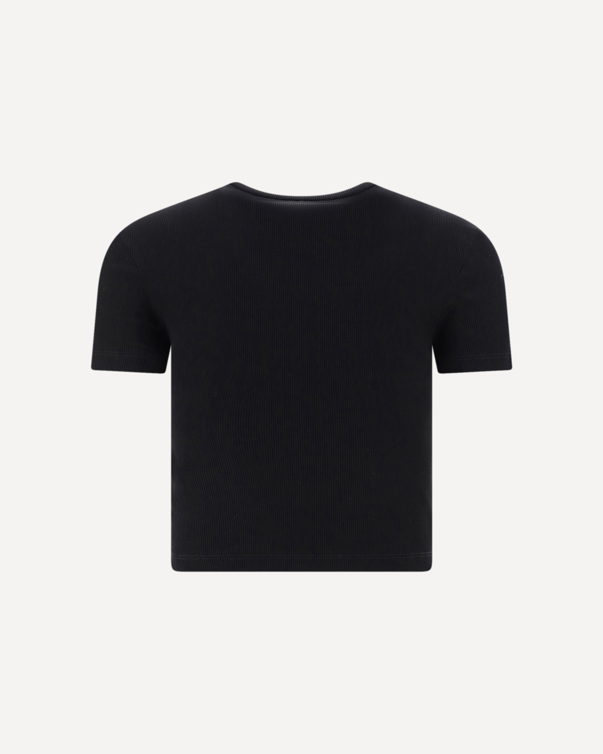 Fendi All-Over Ribbed T-Shirt With Monogram Embroidery