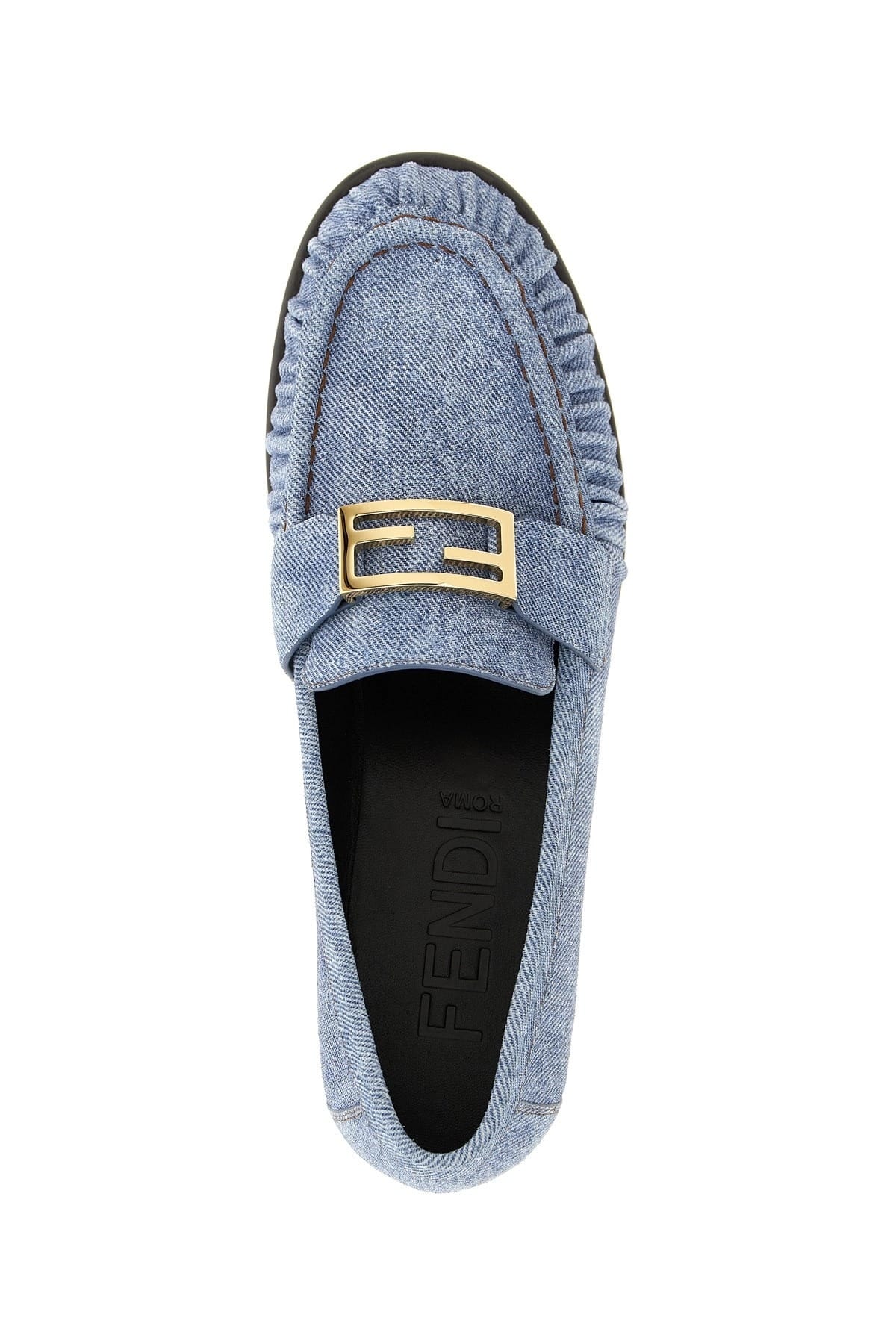 Fendi Fendi Baguette Denim Loafers