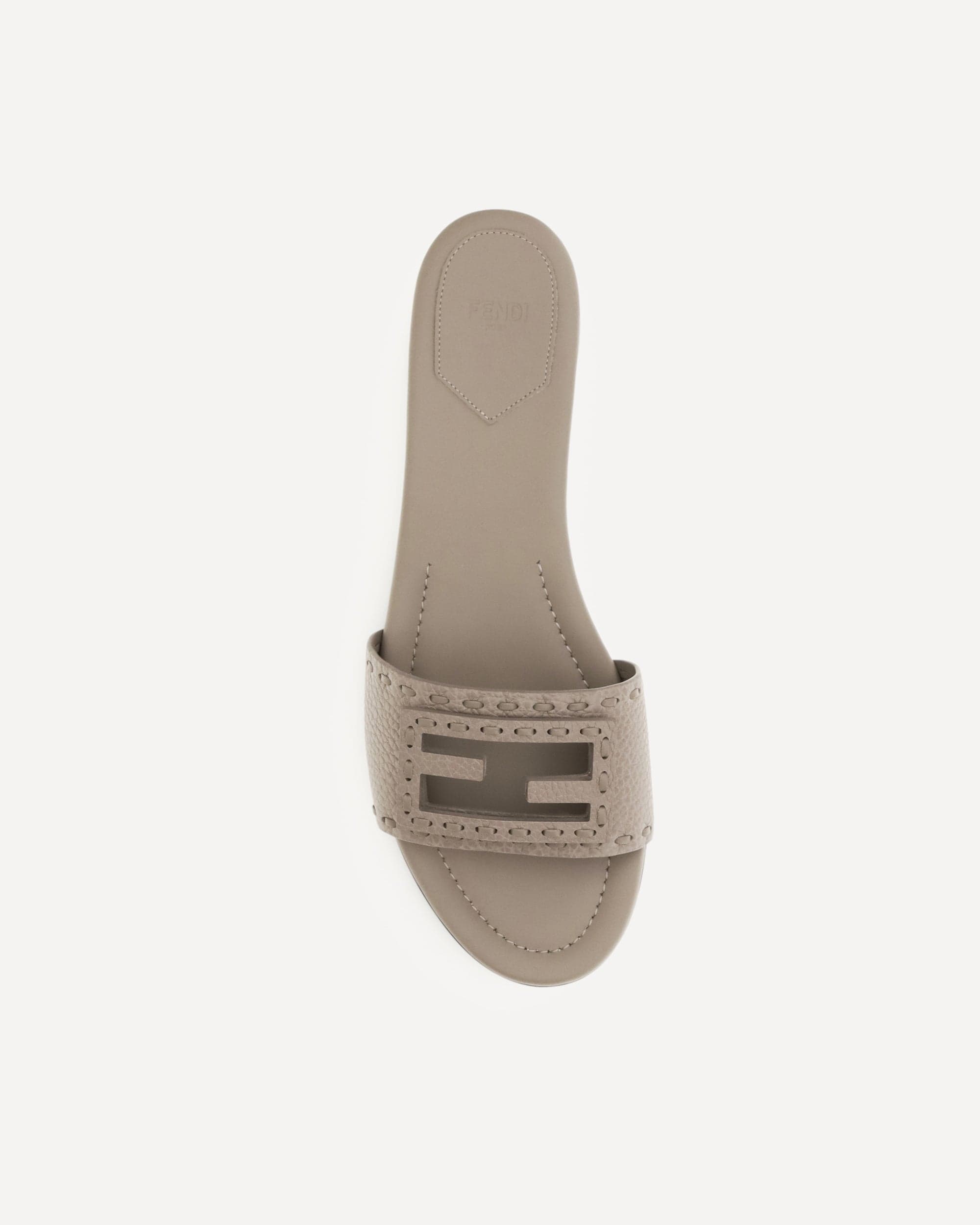 Fendi Baguette Sandals Hammered Calfskin