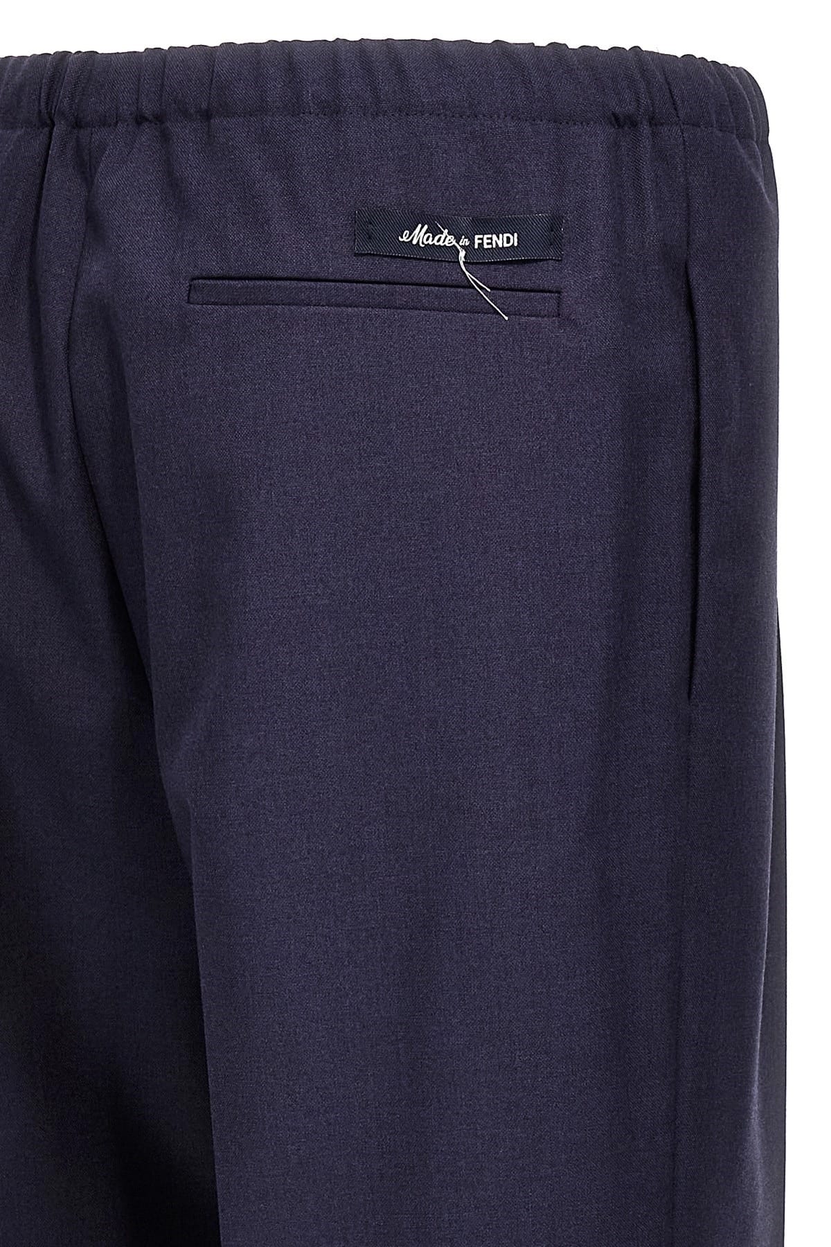 Fendi Fendi Blue Wool Trousers
