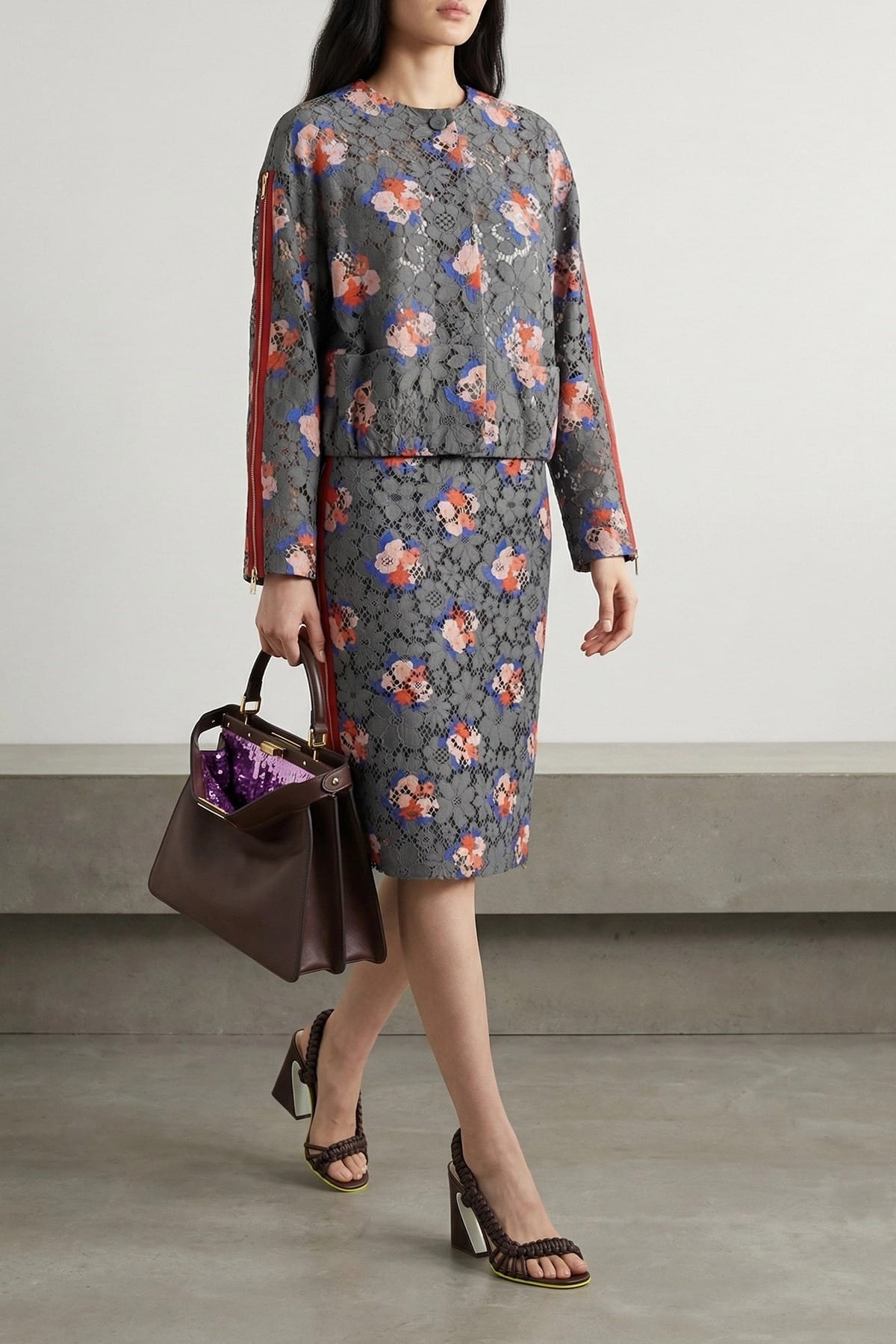 Fendi Bouquet Lace Skirt - alternate view