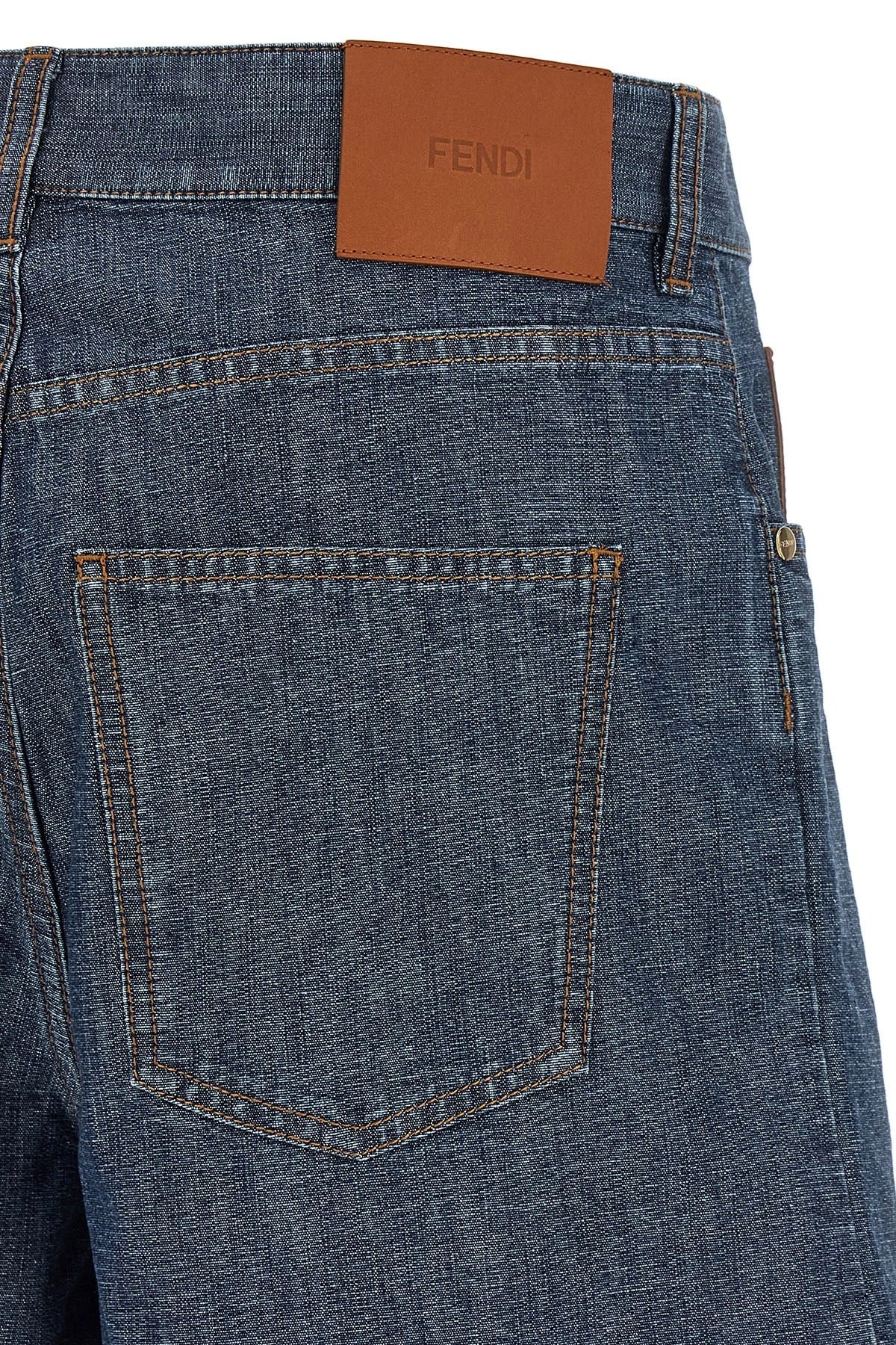 Fendi Chambray Denim kurze Hose