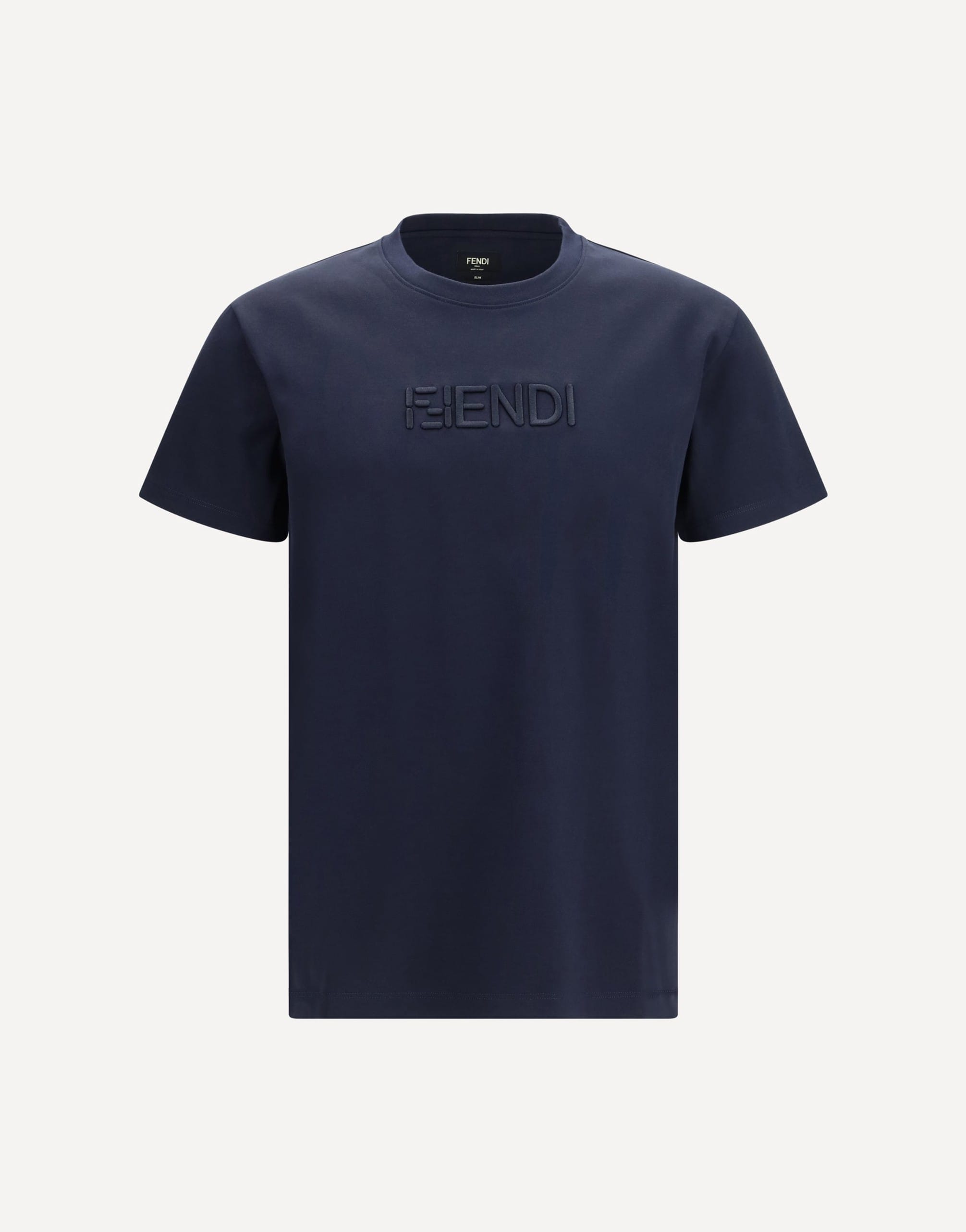 Fendi Cotton T-Shirt With Embroidered Logo