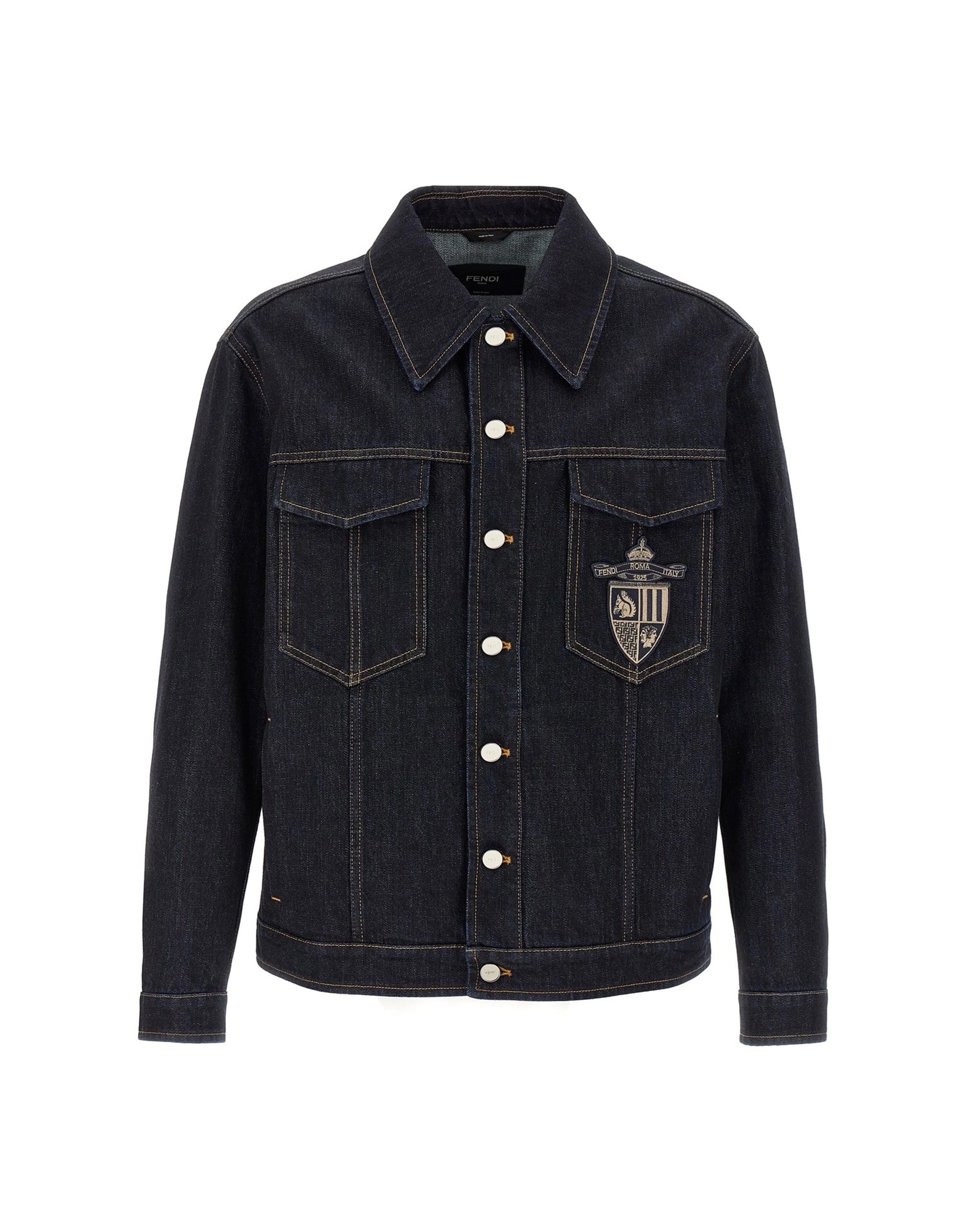Fendi Fendi Crest Denim Jacket