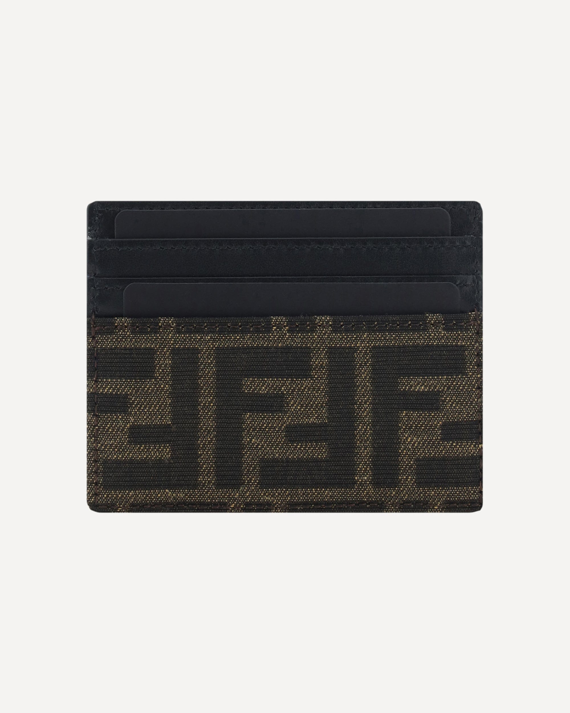 Double-Layer Logo Leather Card Holder - alternate view