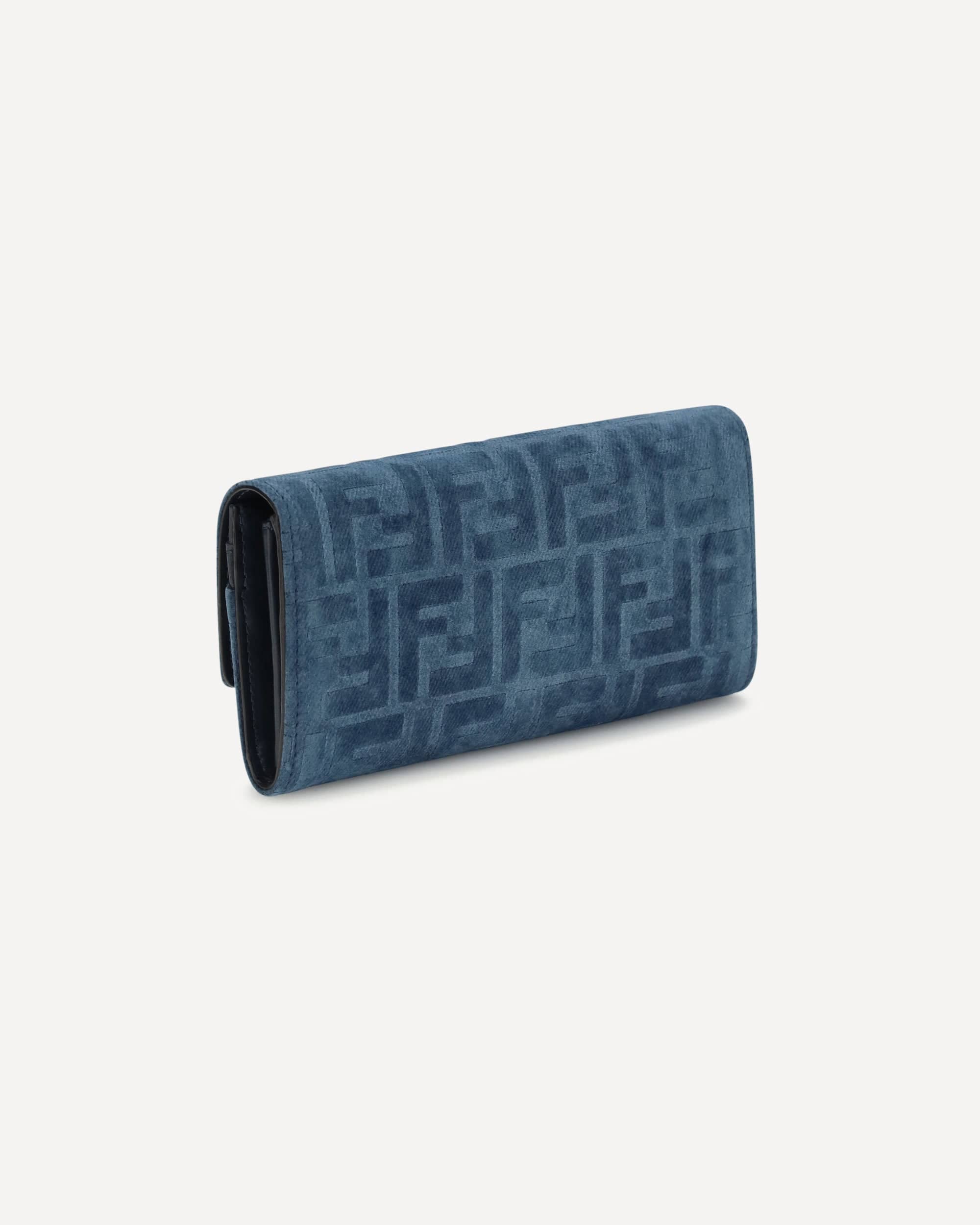 Fendi Ff Denim Clutch Bag