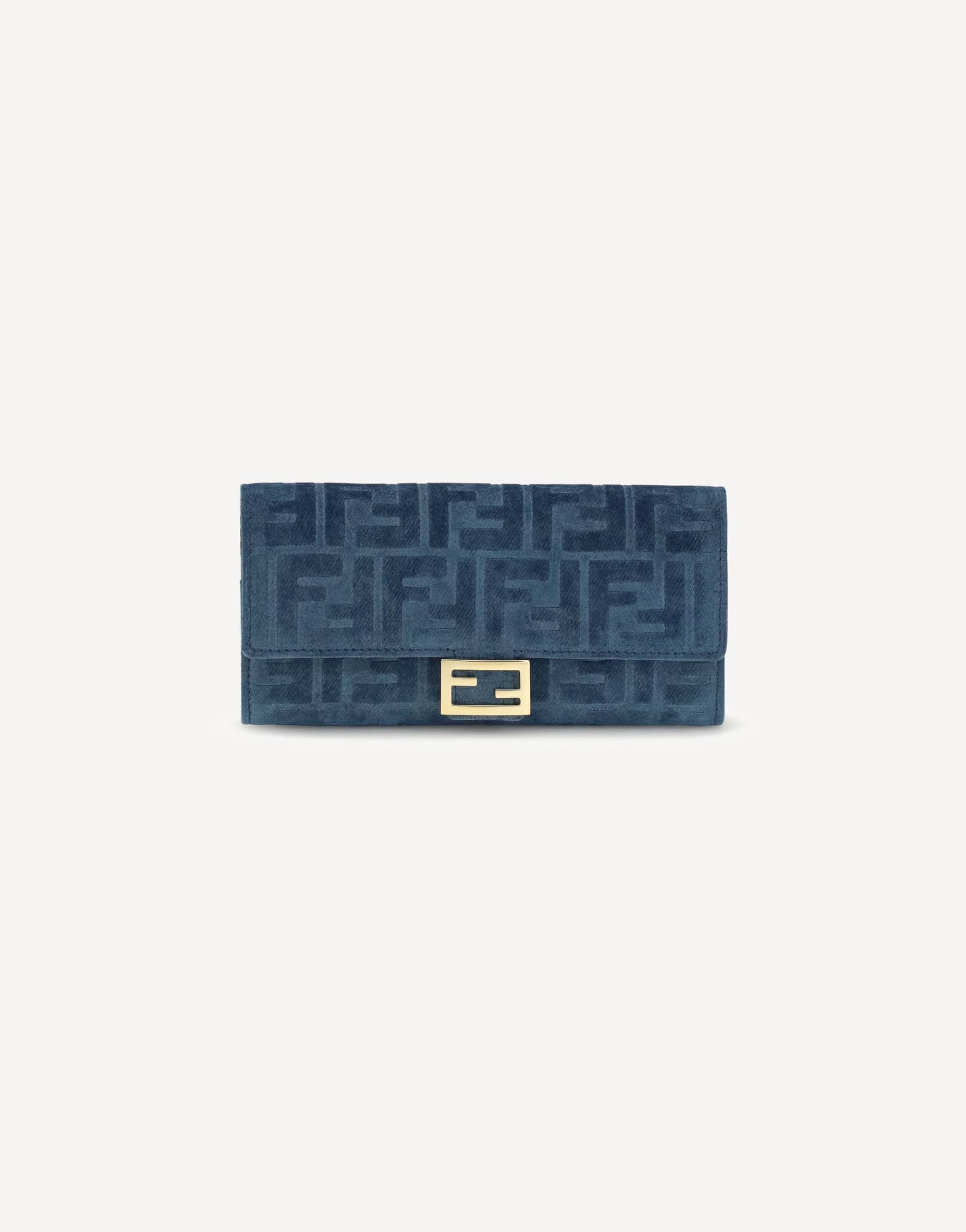 Fendi Ff Denim Clutch Bag