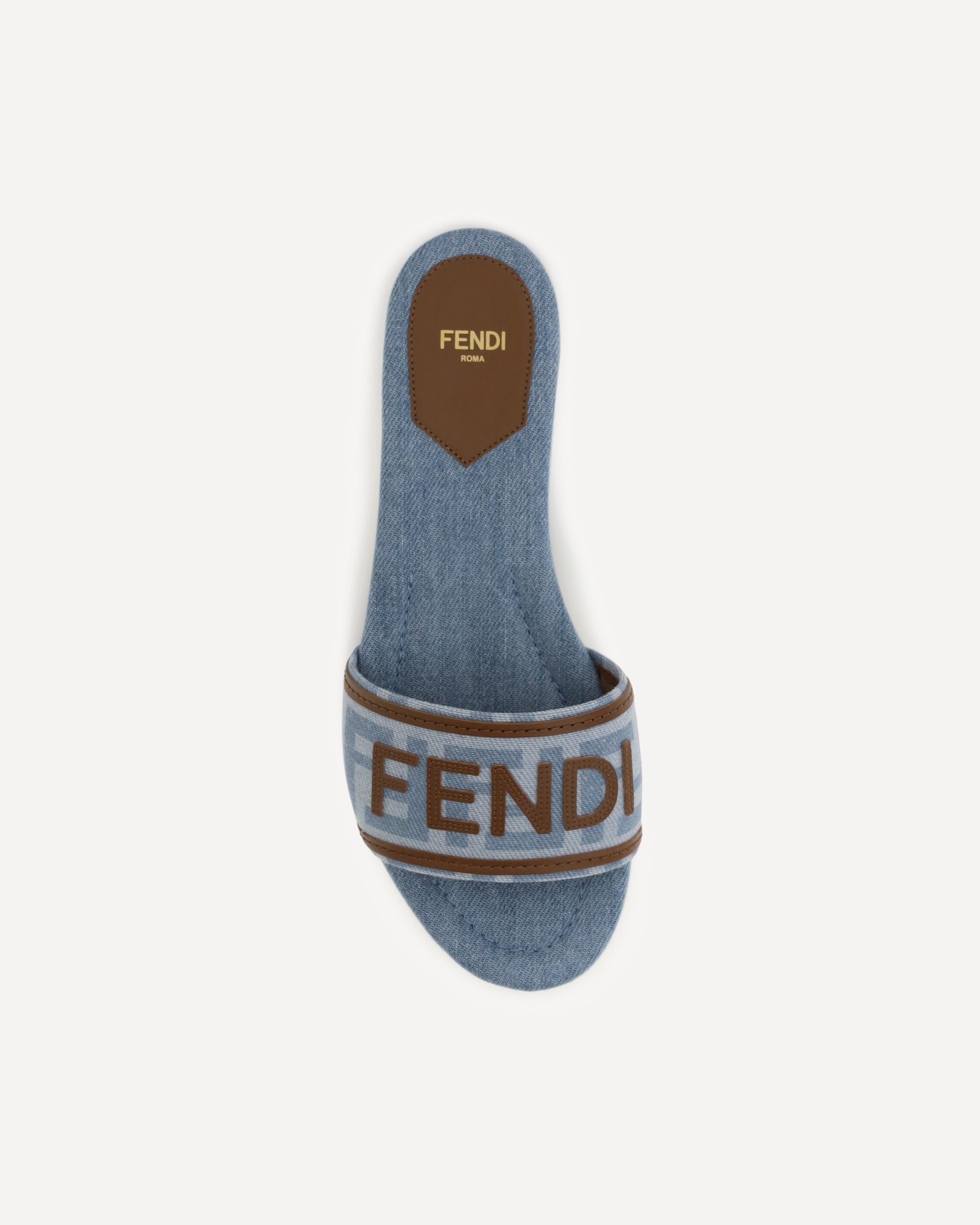 Fendi Ff Denim Sandals