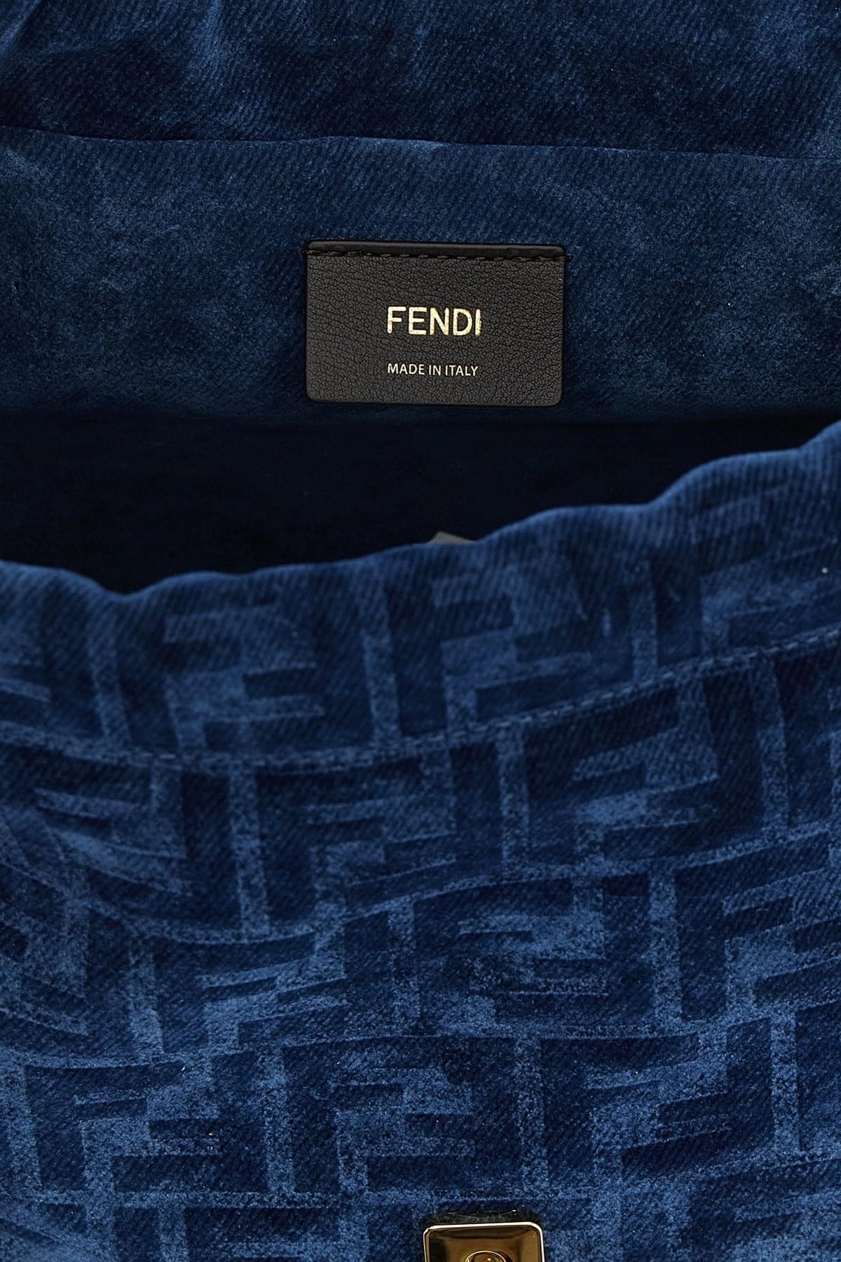 Fendi Fendi FF Flocked Denim Backpack