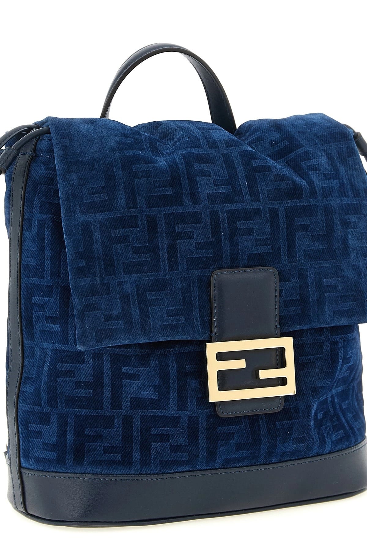 Fendi Fendi FF Flocked Denim Backpack