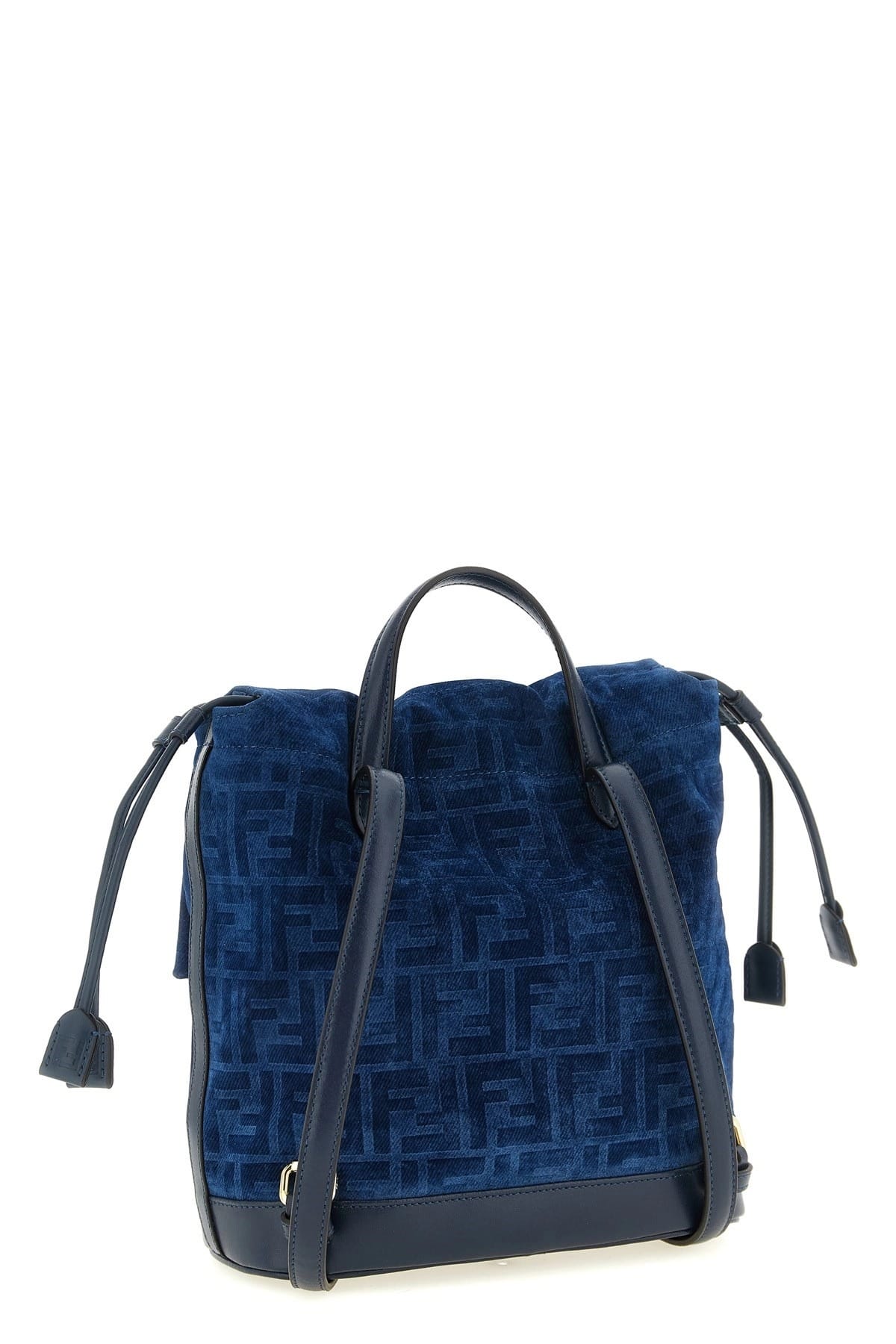 Fendi Fendi FF Flocked Denim Backpack