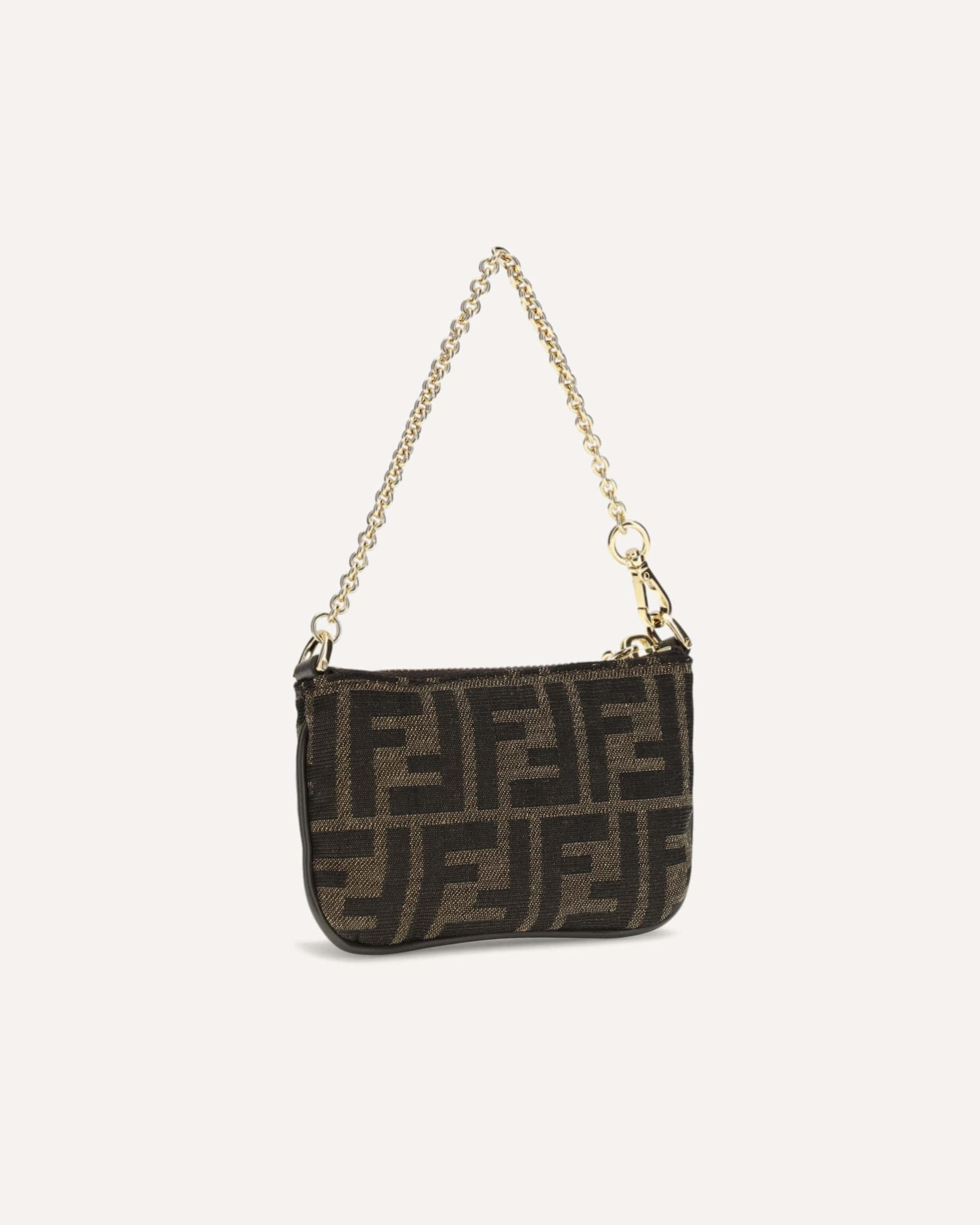 Fendi Ff Jacquard Clutch With Ff Charm