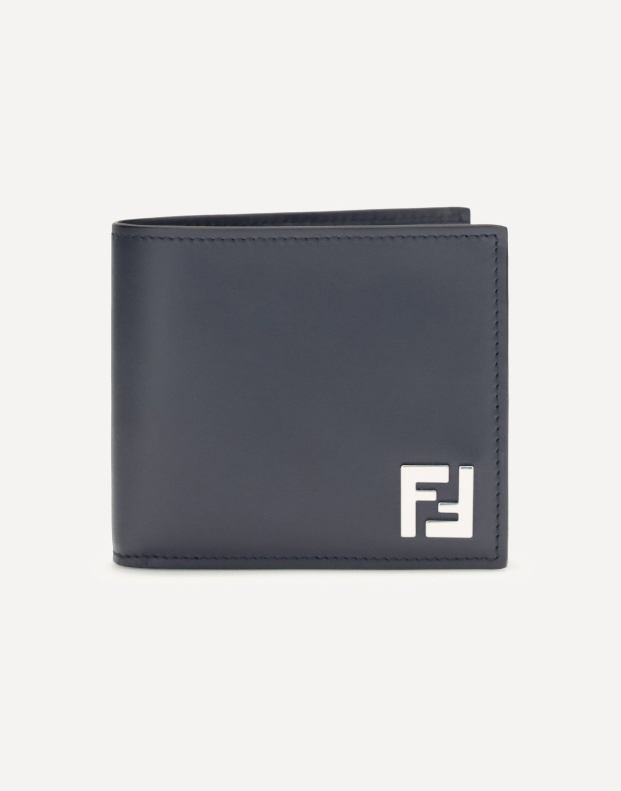 Fendi Fendi Ff Leather And Canvas Bifold Wallet