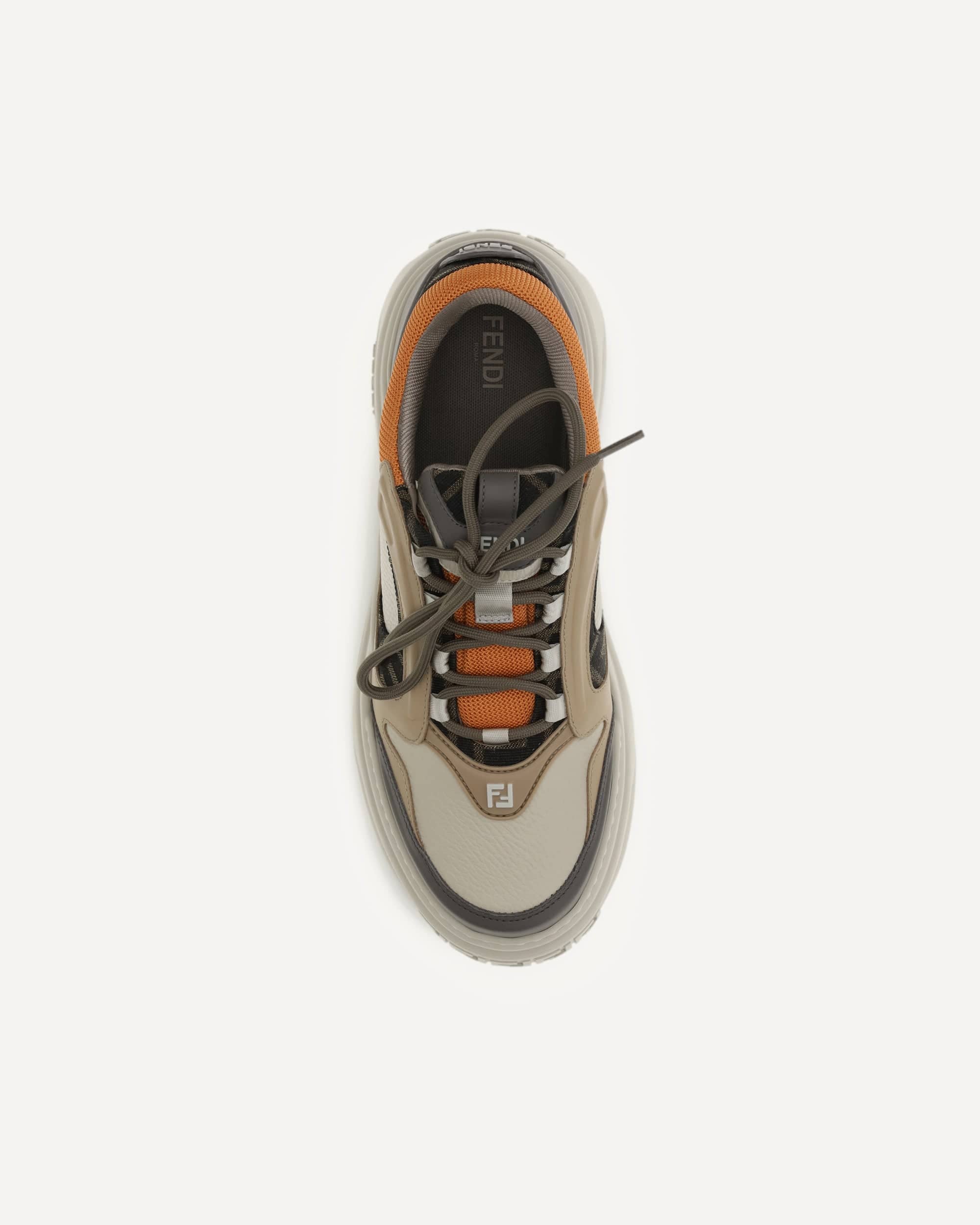 Fendi Ff Leather Sneakers