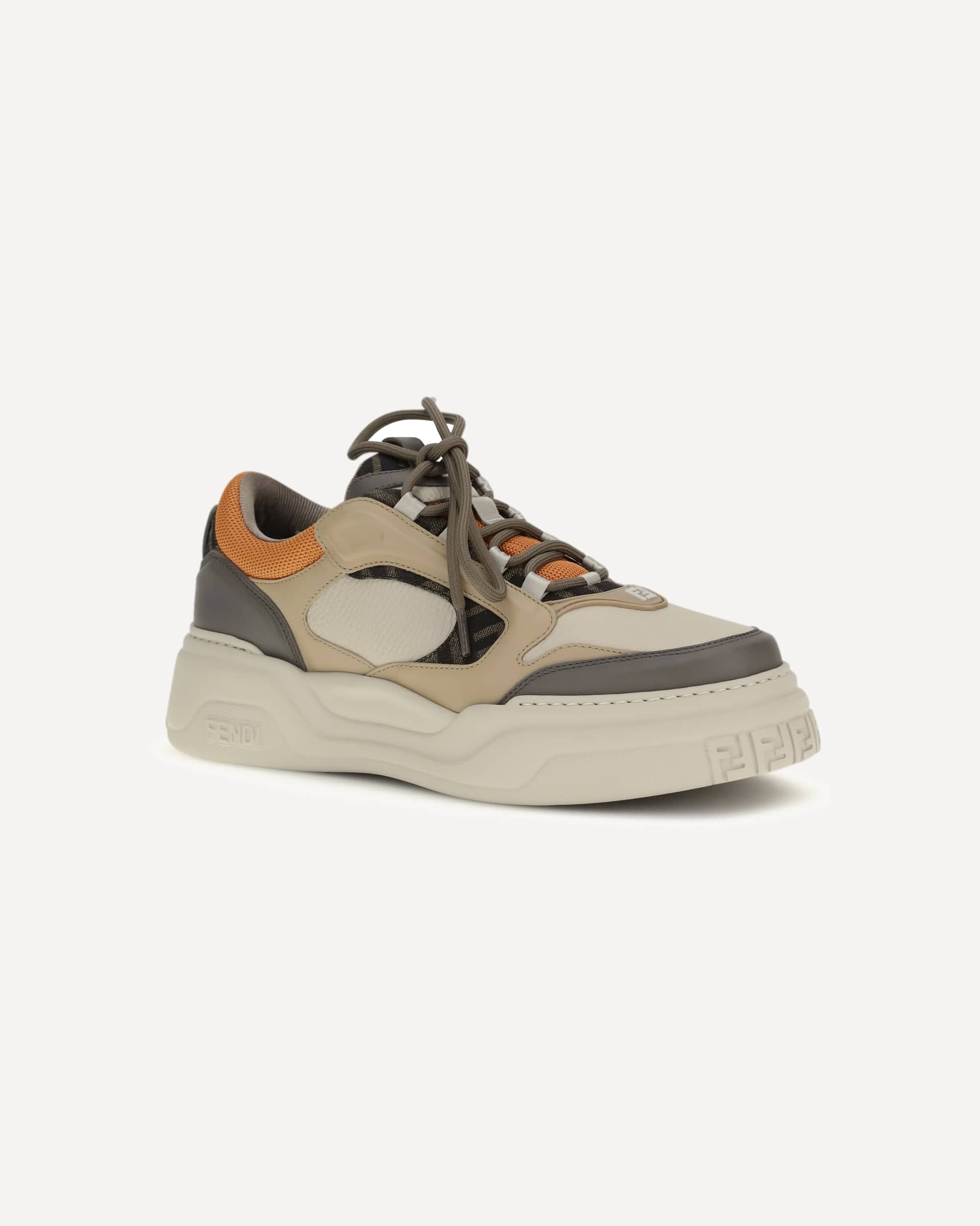 Fendi Ff Leather Sneakers
