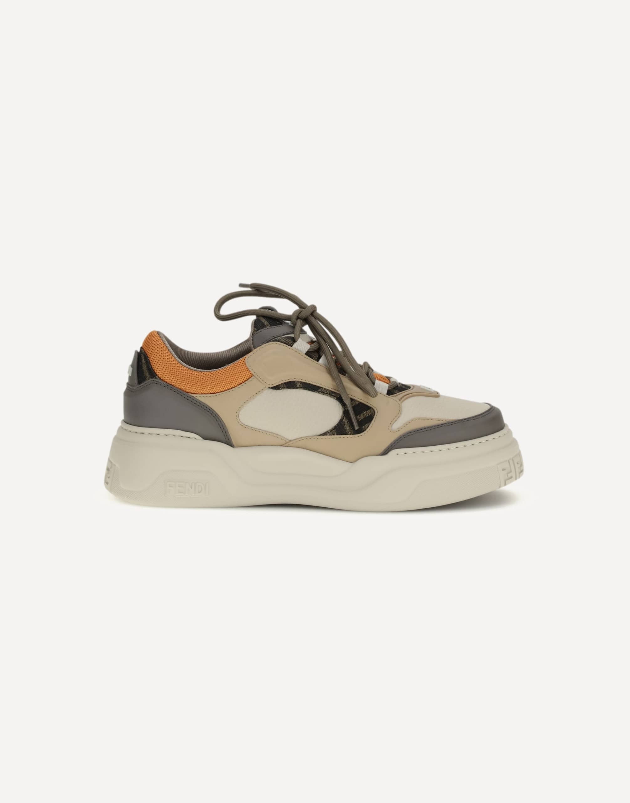Fendi Ff Leather Sneakers
