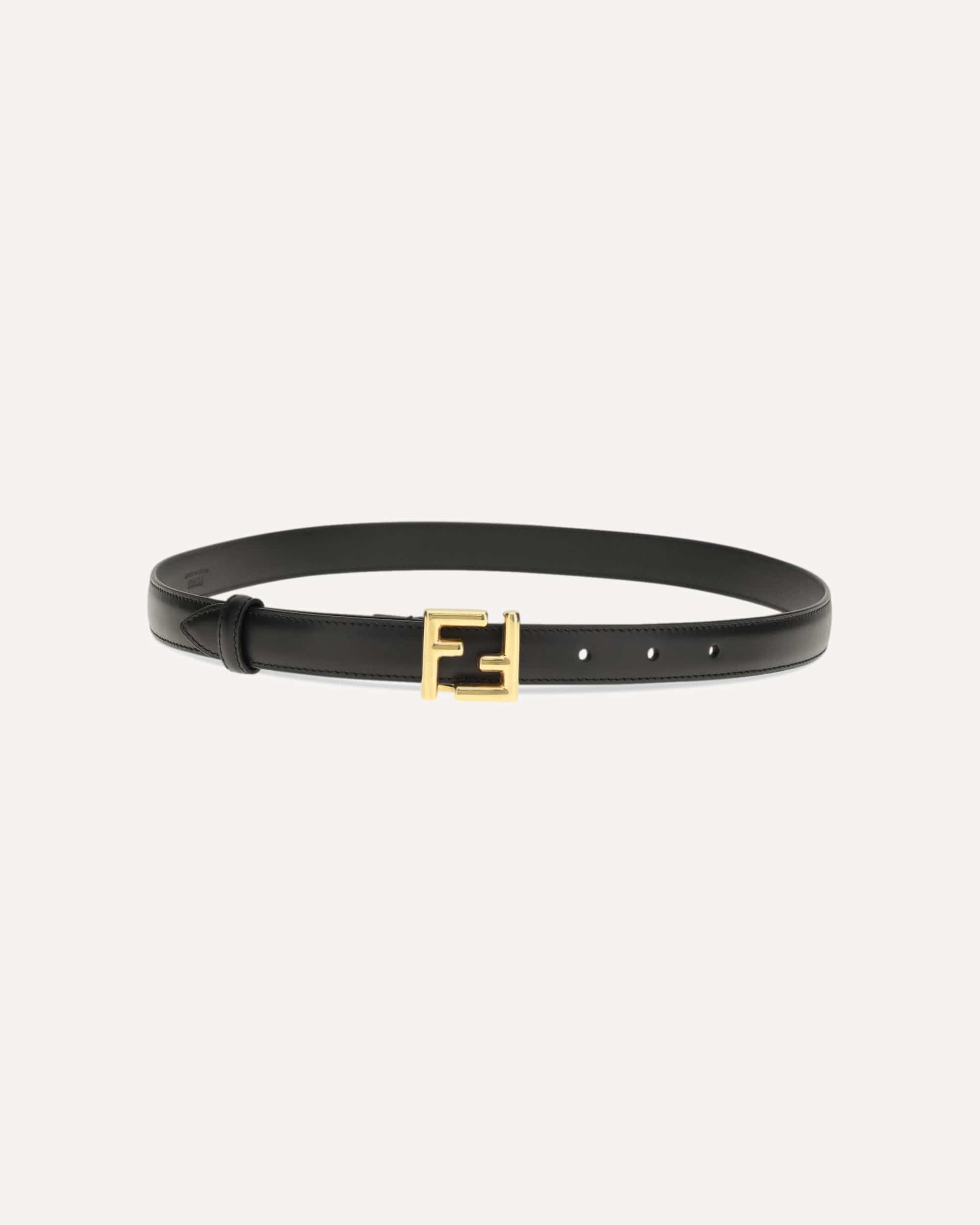 Fendi Ff Logo Leather Belt