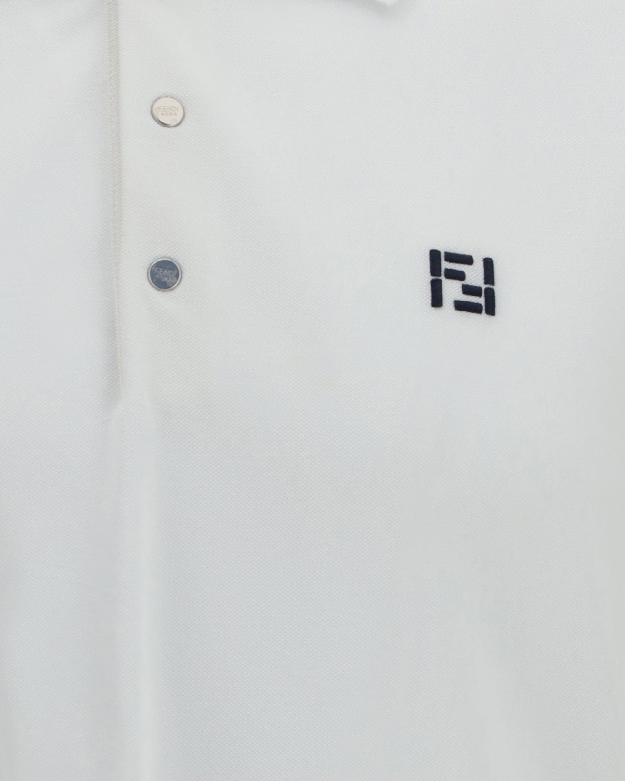 Fendi Ff Logo Piqué Polo