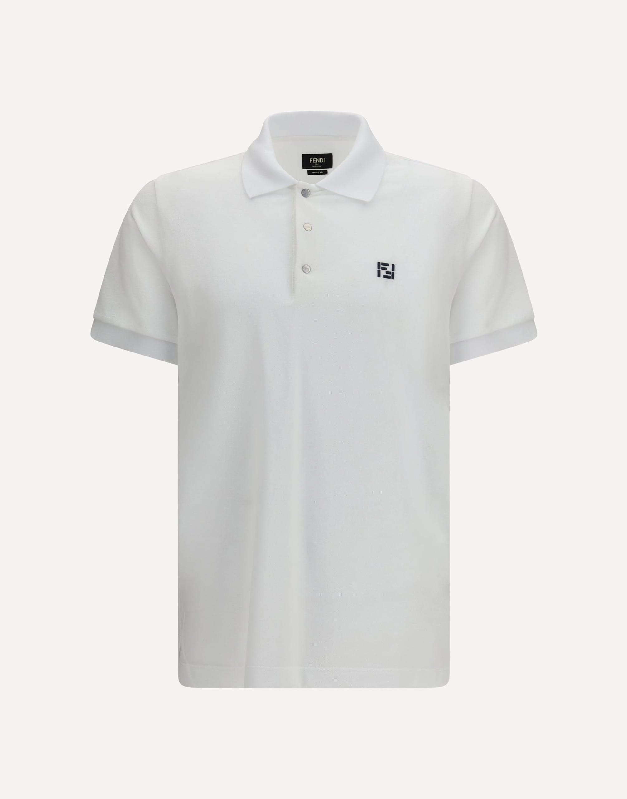 Fendi Ff Logo Piqué Polo