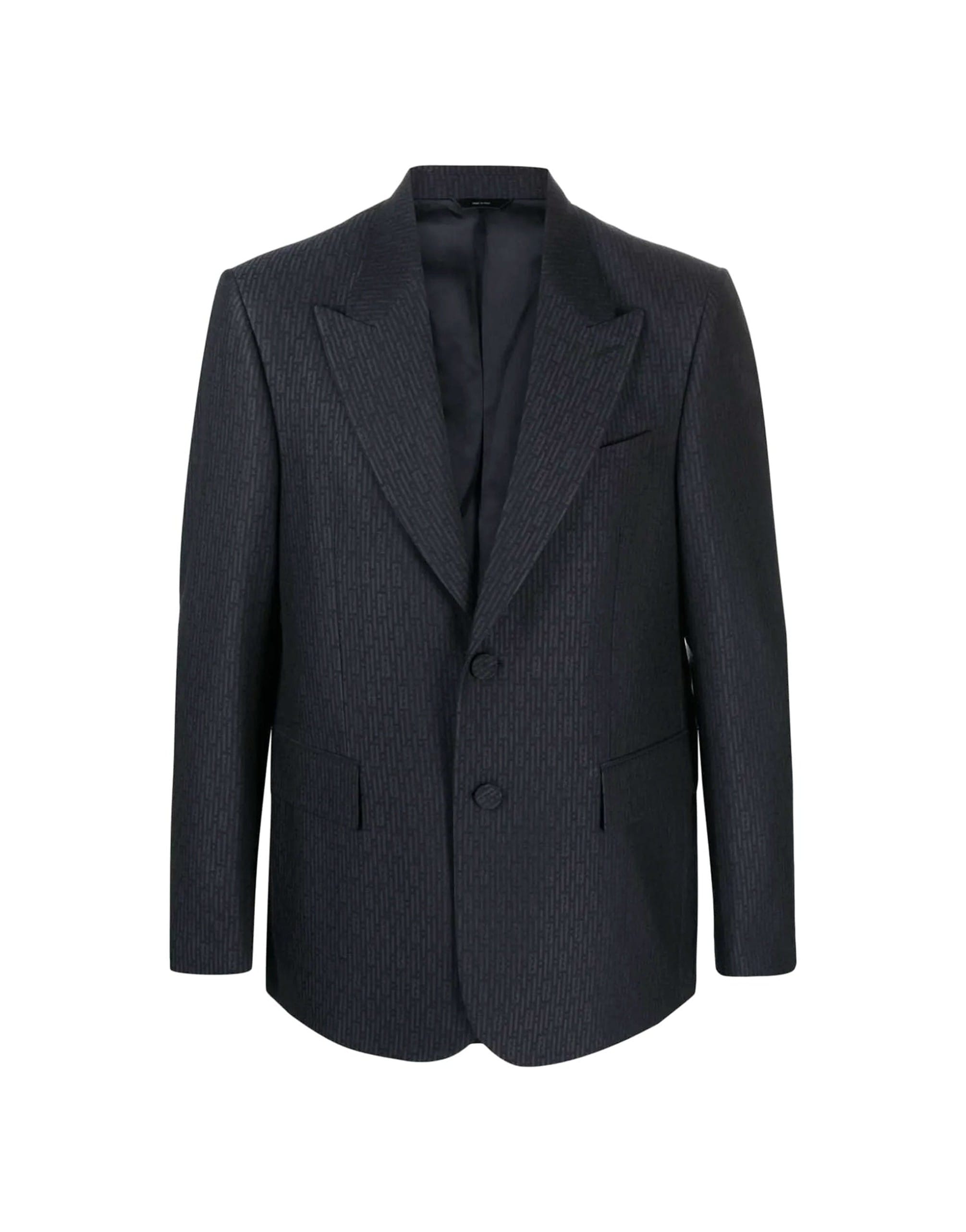 Fendi Ff Motif Wool Single Breasted Jacket