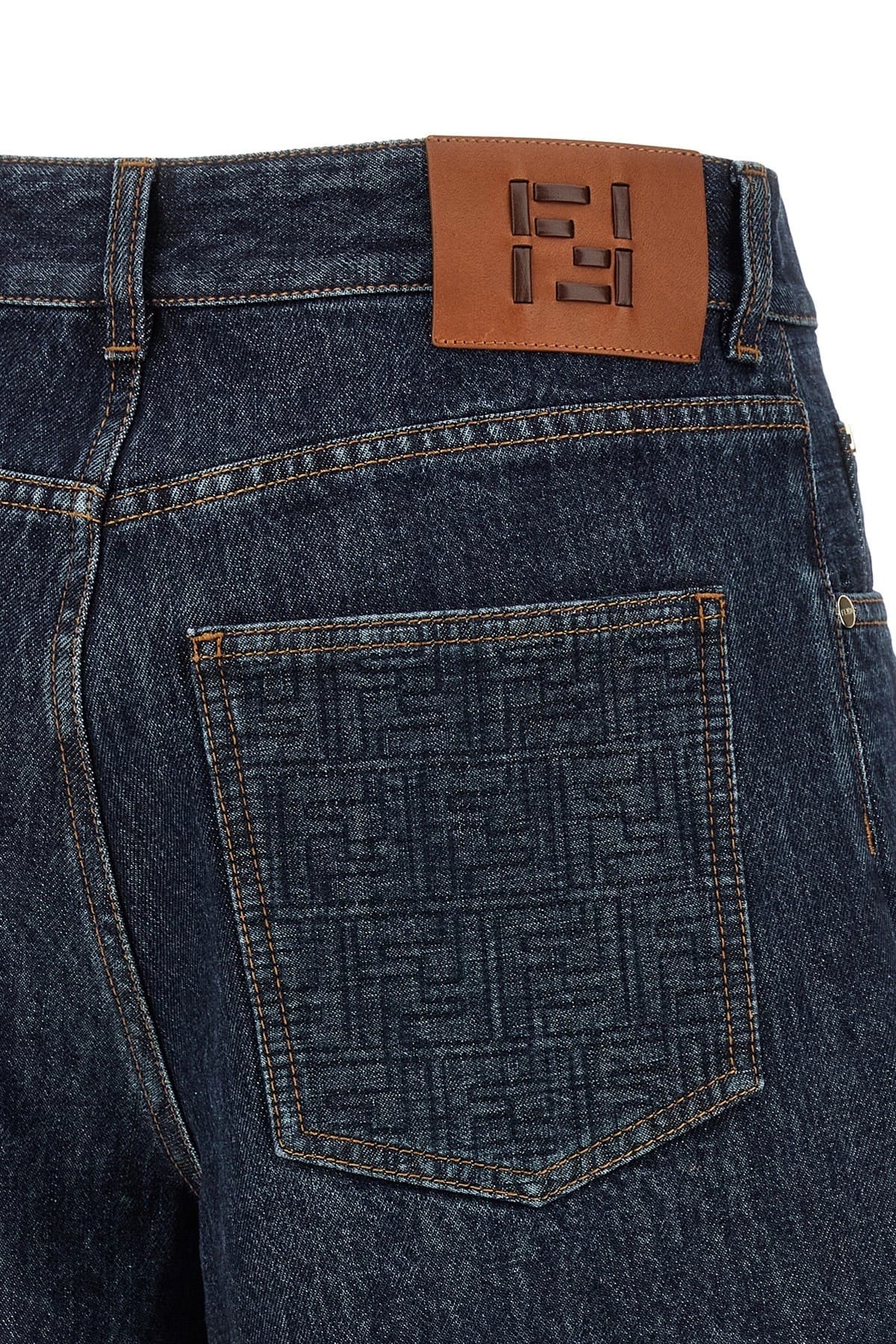 Fendi Fendi FF Padded Denim Shorts