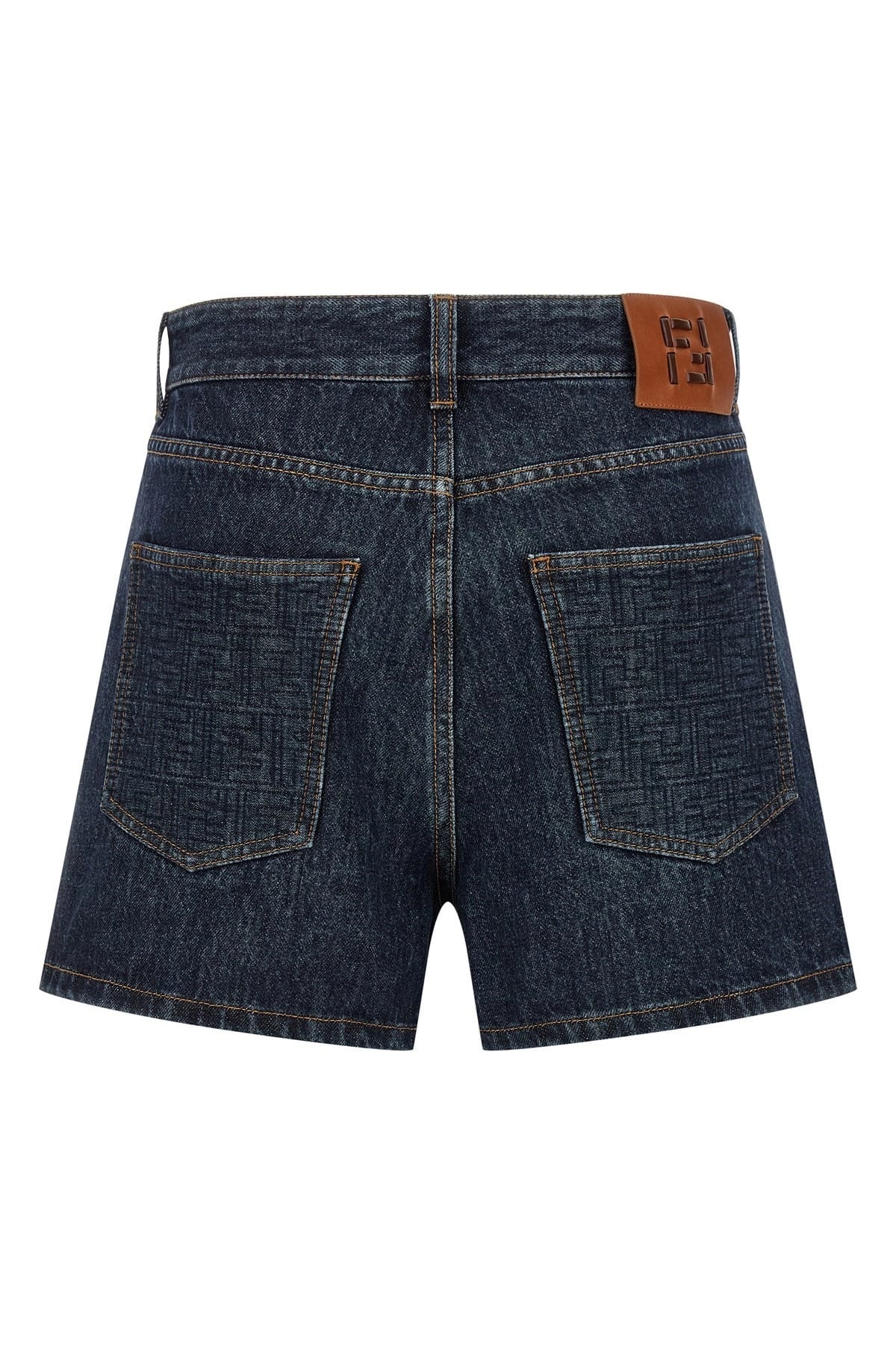 Fendi Fendi FF Padded Denim Shorts