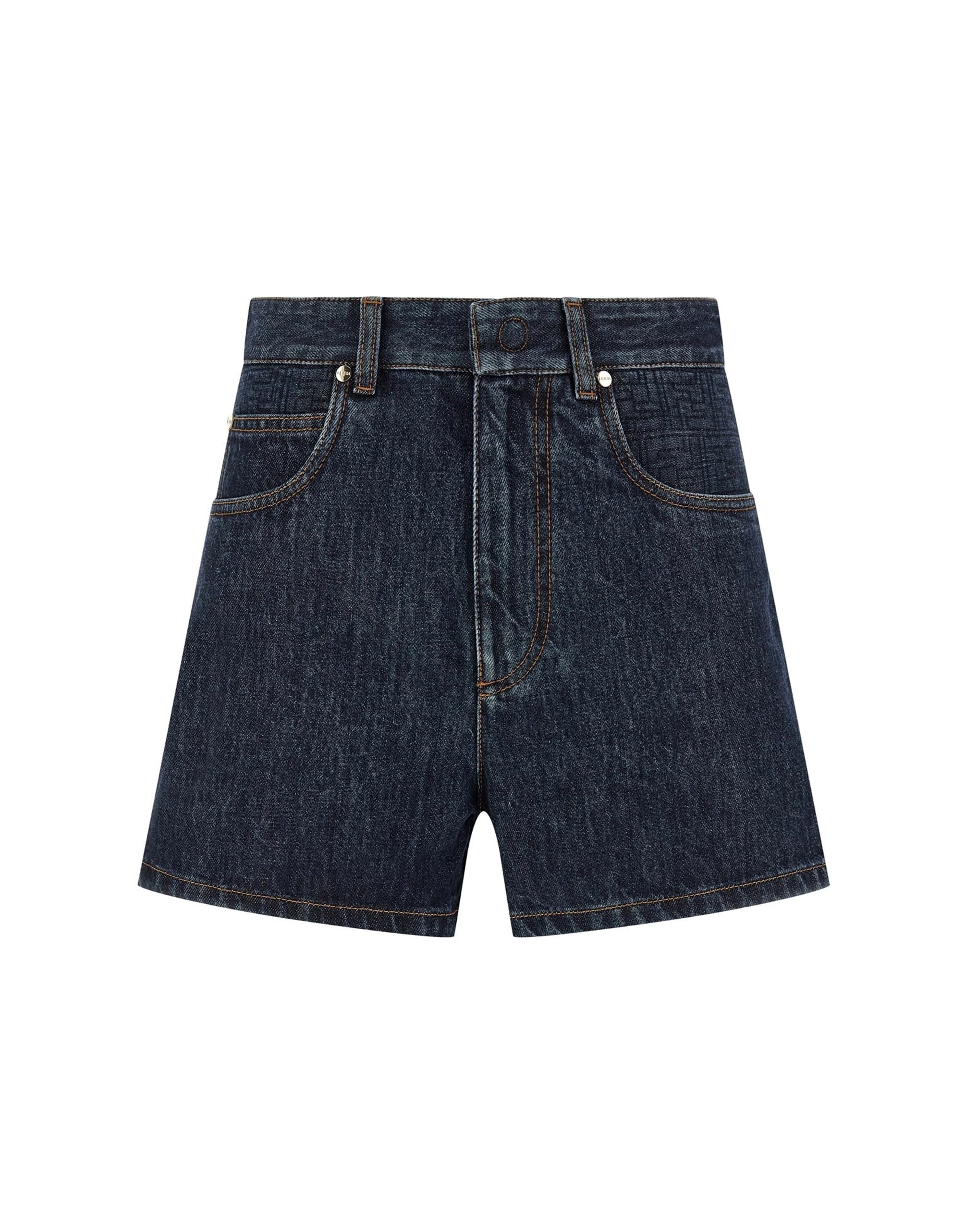 Fendi Fendi FF Padded Denim Shorts