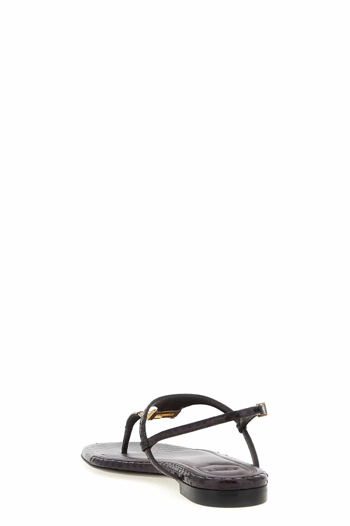 Fendi Fendi Ffold Thong Sandals