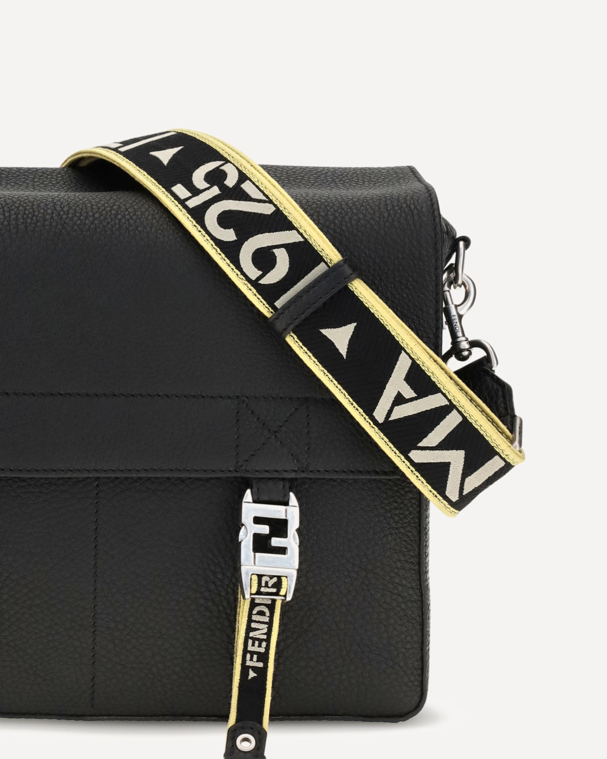 Fendi Flow Mess Medium Roman Leather Crossbody Bag