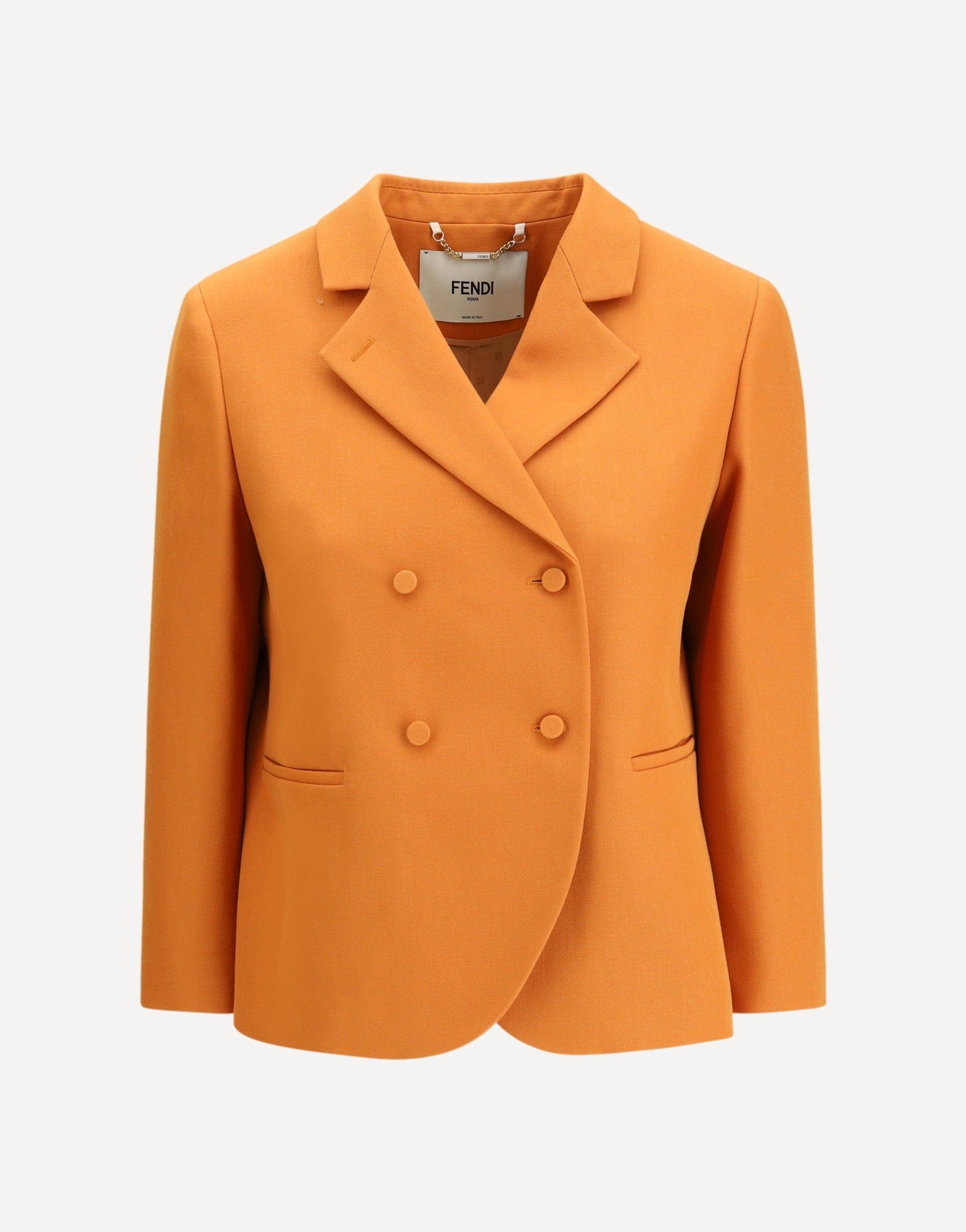 Fendi Grain De Poudre Wool Blazer