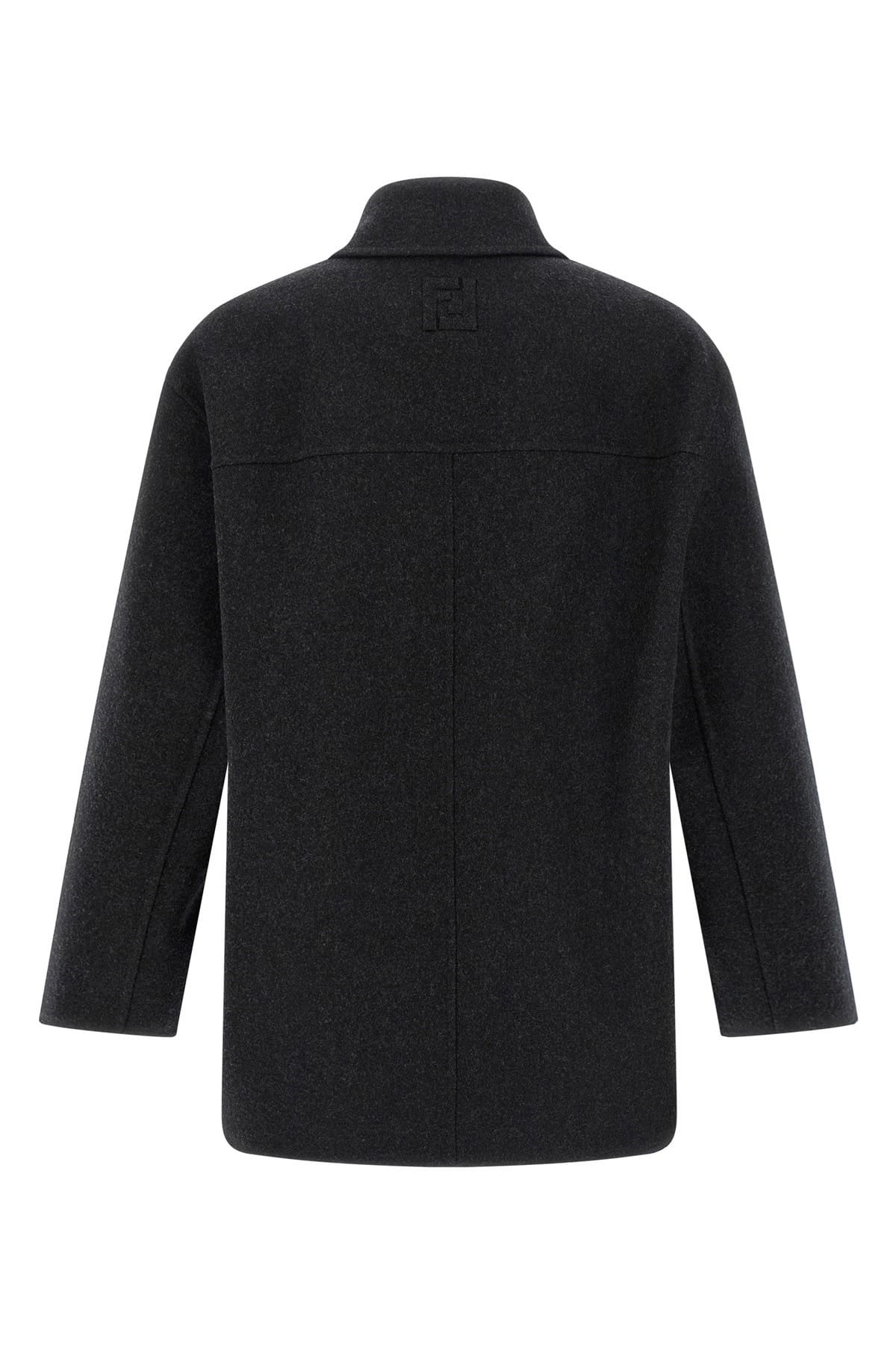 Fendi Gray Felt Wool Caban Coat - alternate view