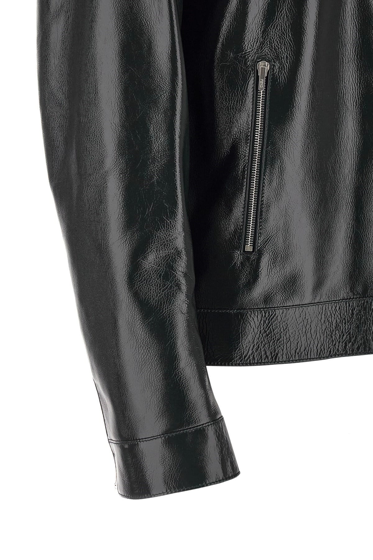 Fendi Fendi Lacquered Leather Blouson
