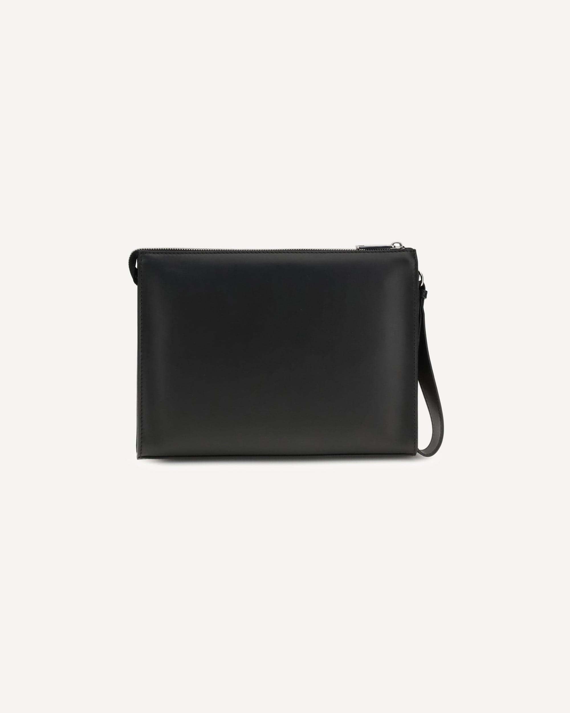 Fendi Leather Ff Canvas Pouch