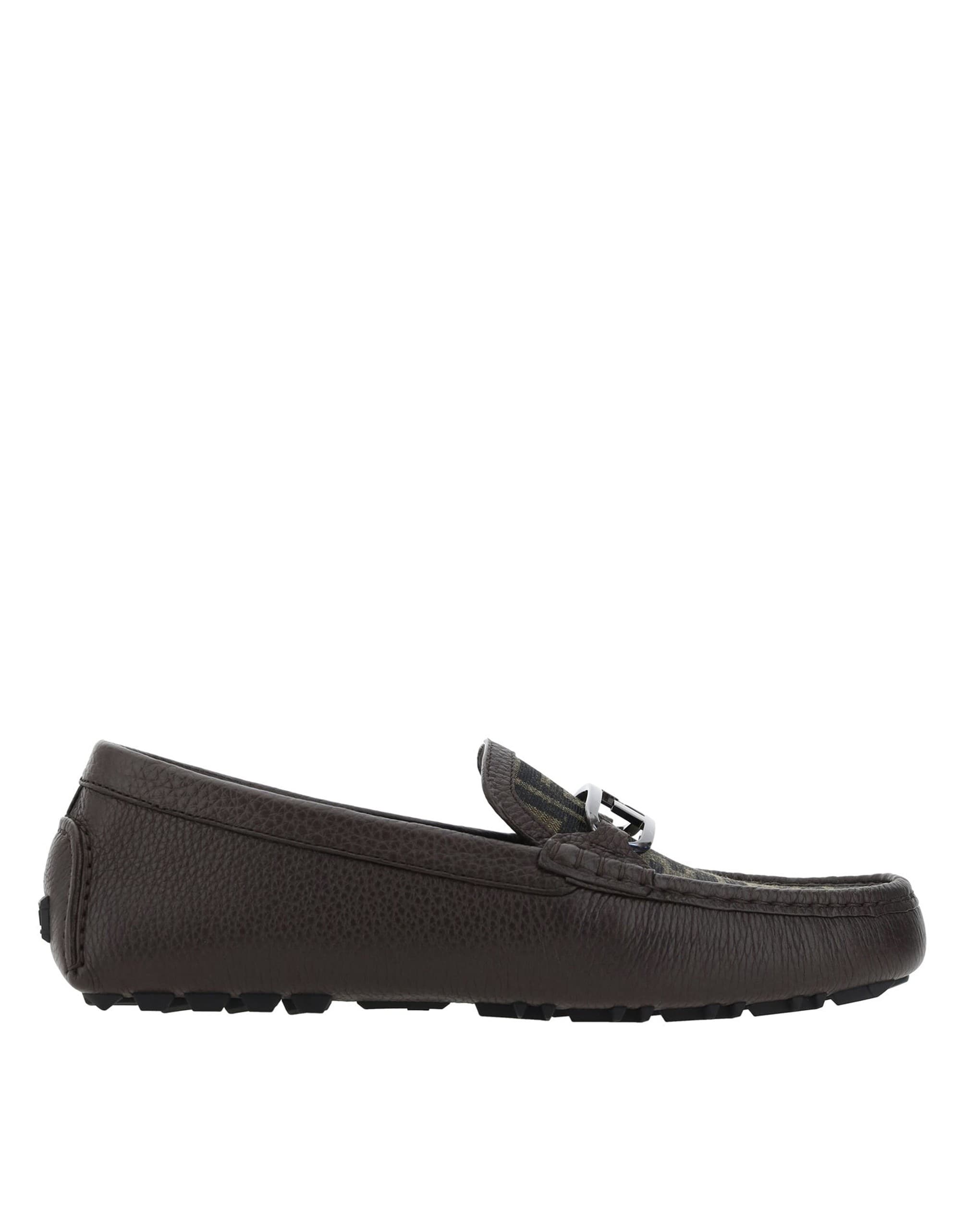 Fendi Leather Monogram Loafers