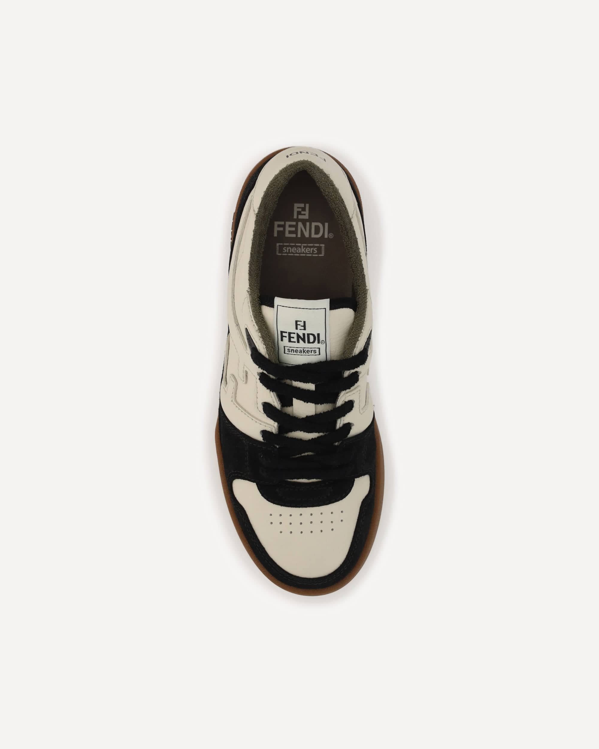 Fendi Leather Sneakers With Embossed Logo
