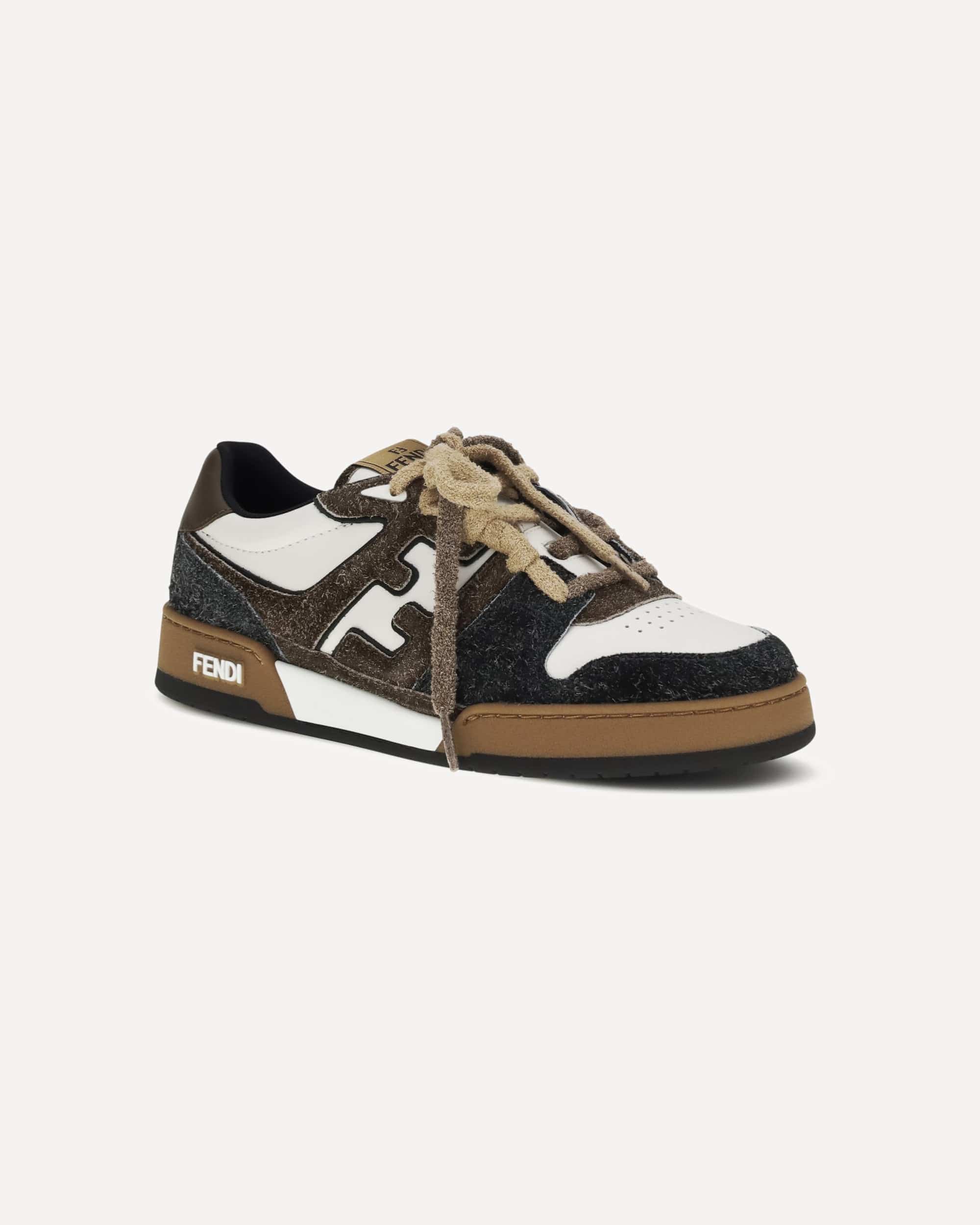 Fendi Leather Sneakers With Logo Detail - alternate view