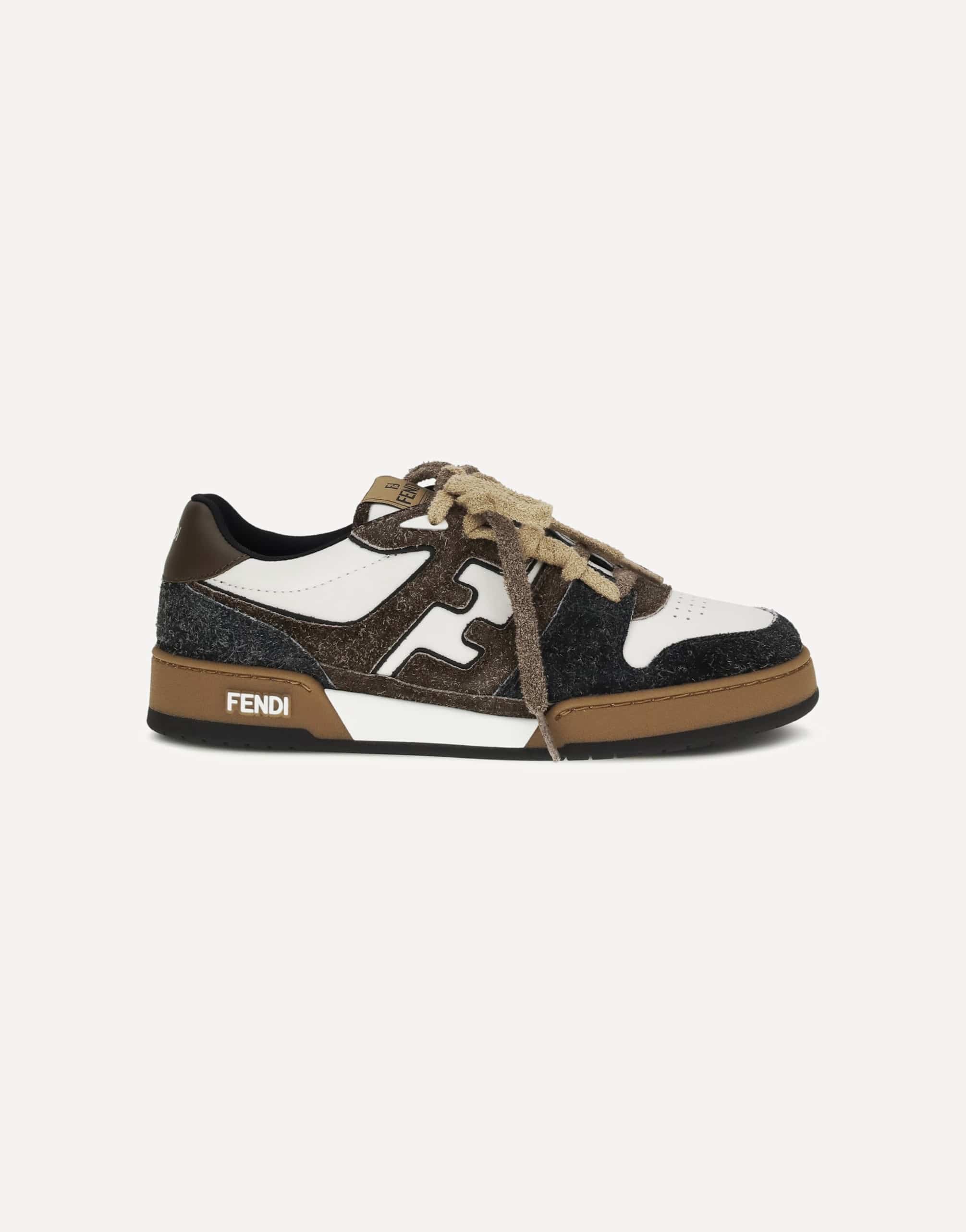 Fendi Leather Sneakers With Logo Detail