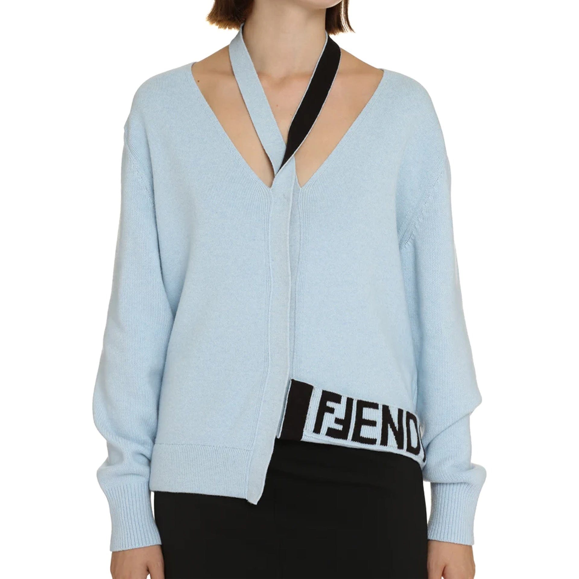 Fendi Logo Band Cardigan